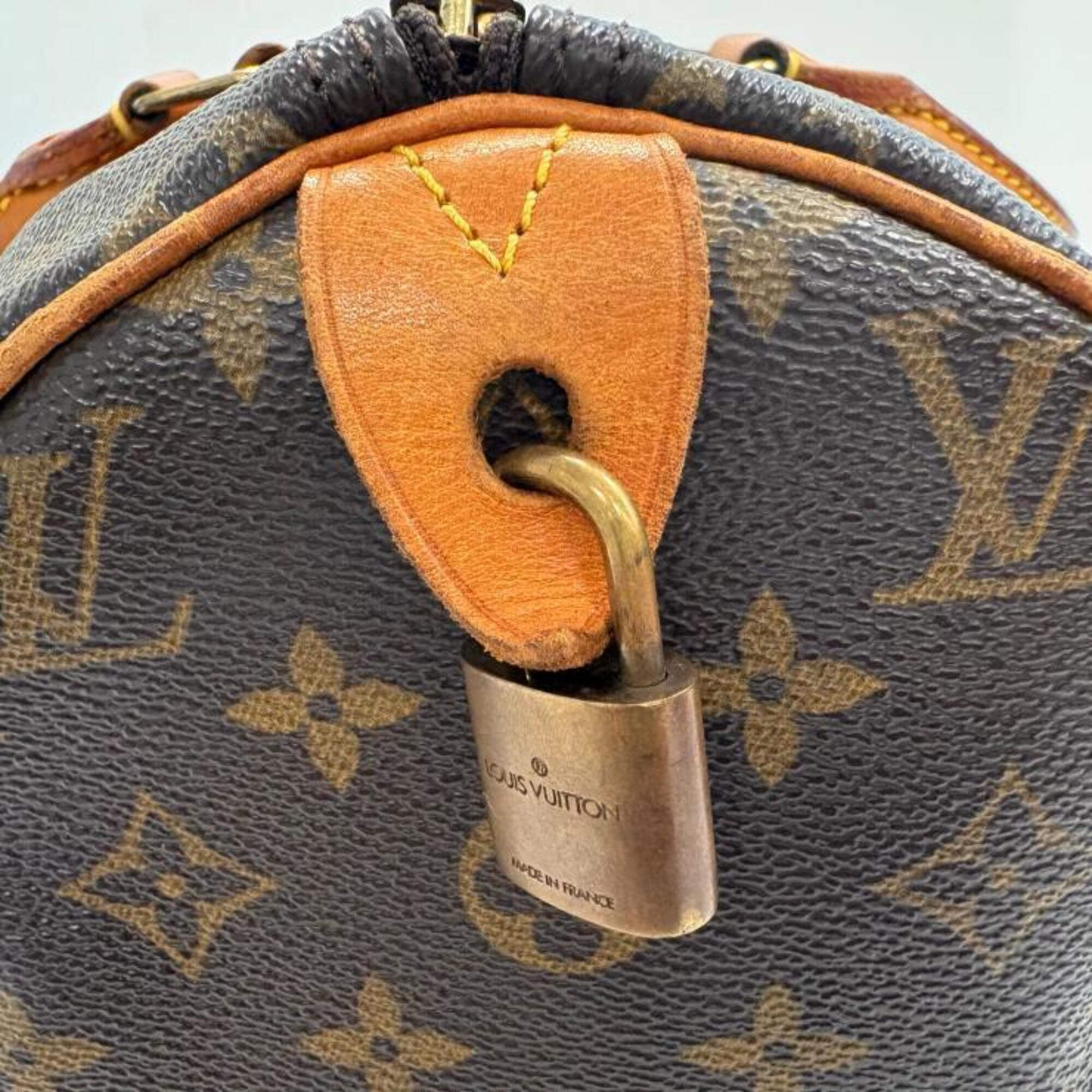Louis Vuitton Beige Brown Monogram Handbag (Pre-Owned)