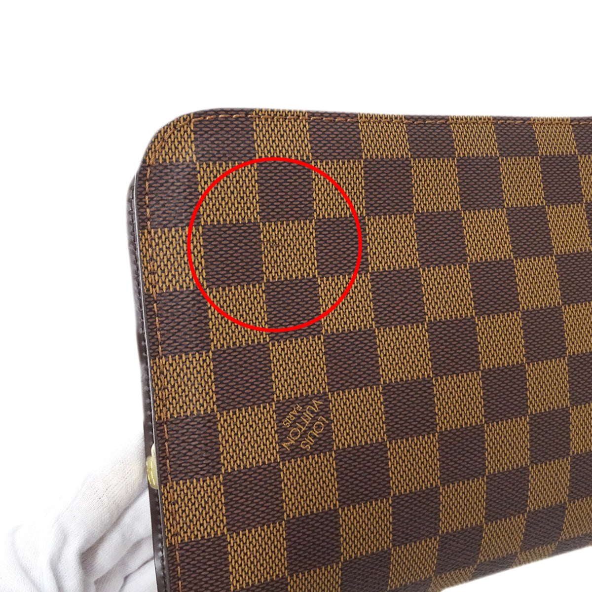 Louis Vuitton Damier Damier Canvas Ebene Damier Canvas Clutch Bag (Pre-Owned)