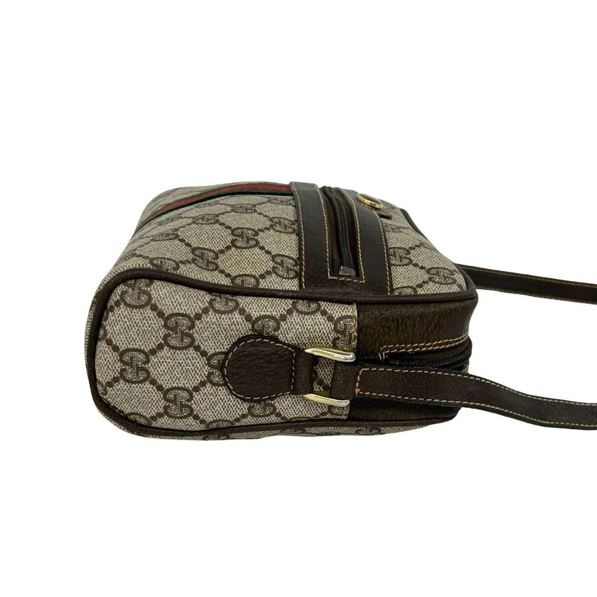 Gucci Brown Pvc Leather Pochette Shoulder Bag (Pre-Owned)