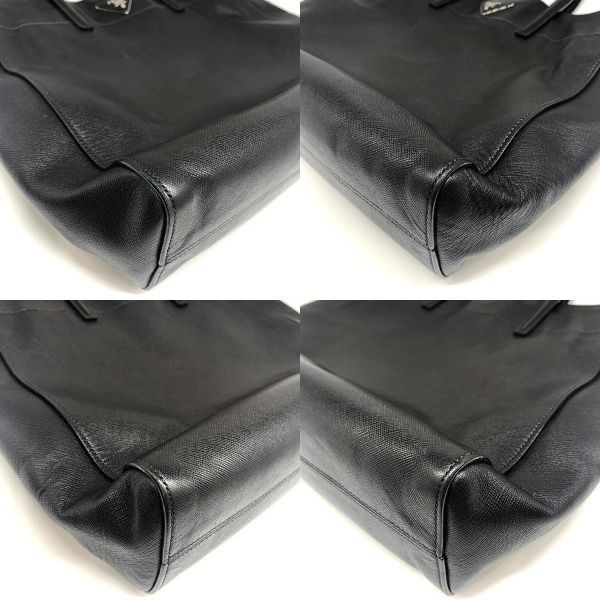 Prada Saffiano Black Saffiano Tote Bag (Pre-Owned)