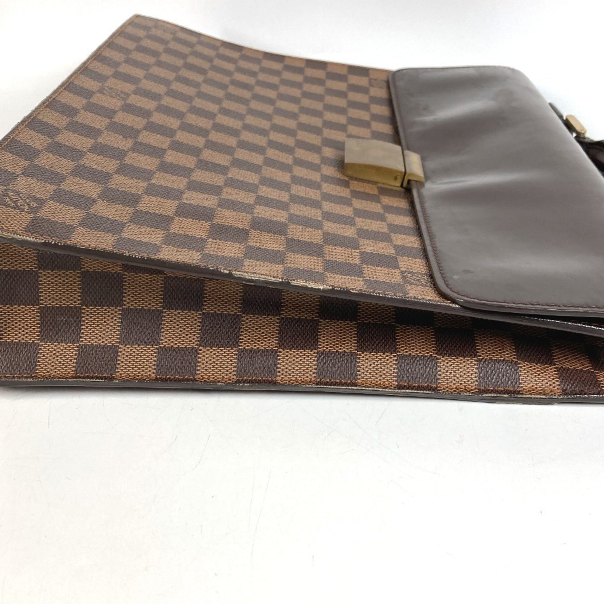 Louis Vuitton Brown Ebene Damier Canvas Briefcase Handbag (Pre-Owned)
