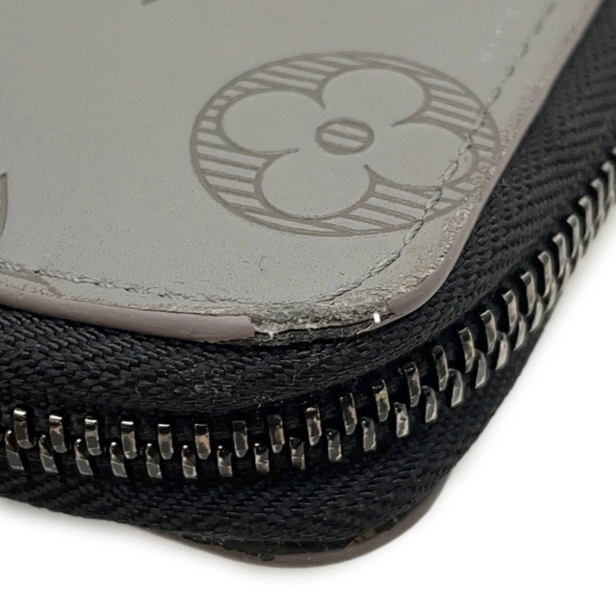 Louis Vuitton Monogram Shadow Black Gray Noir Monogram Shadow Long Wallet (Bi-Fold) (Pre-Owned)