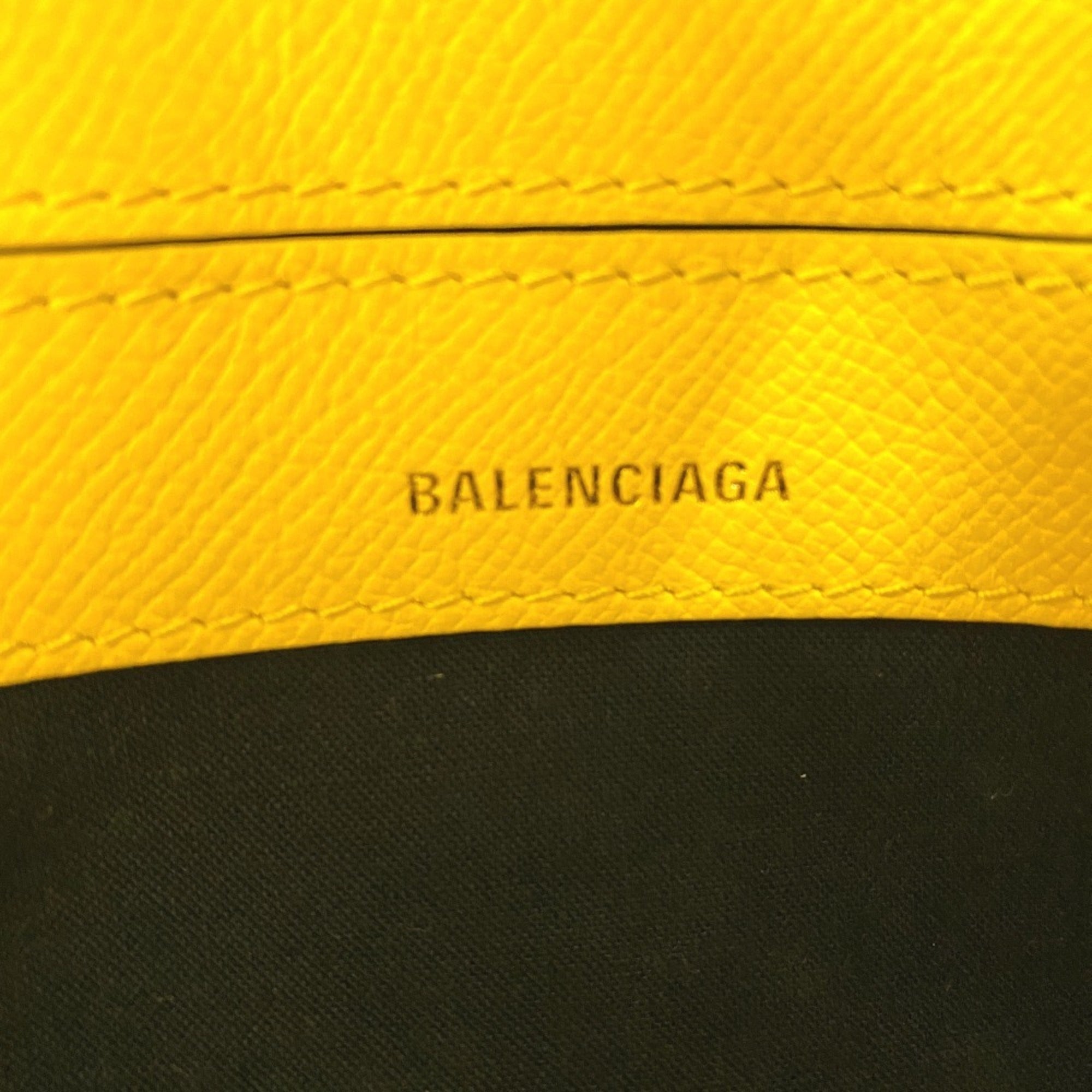Balenciaga Yellow Leather Handbag Shoulder Bag (Pre-Owned)