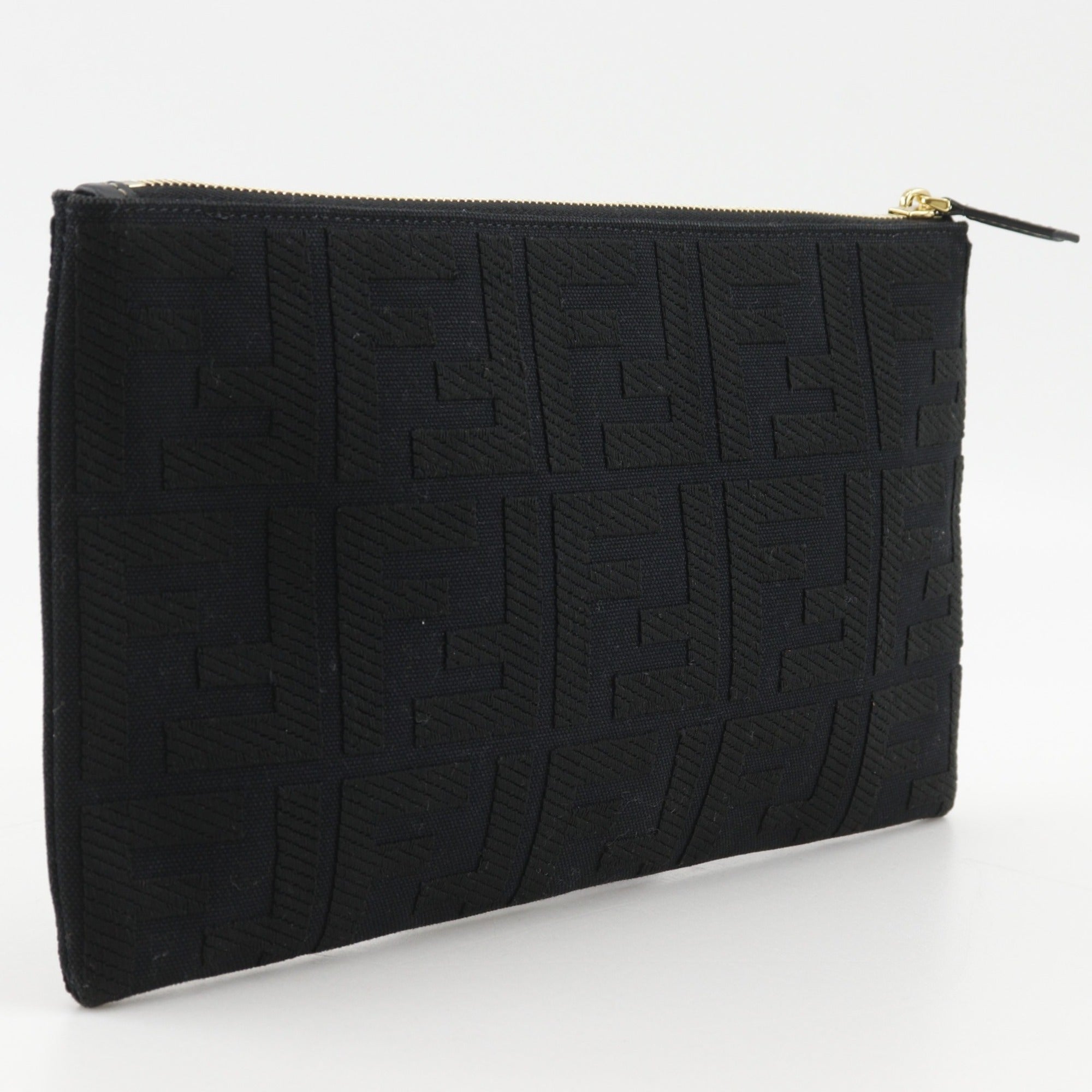 Fendi Black Cotton Pouch (Pre-Owned)