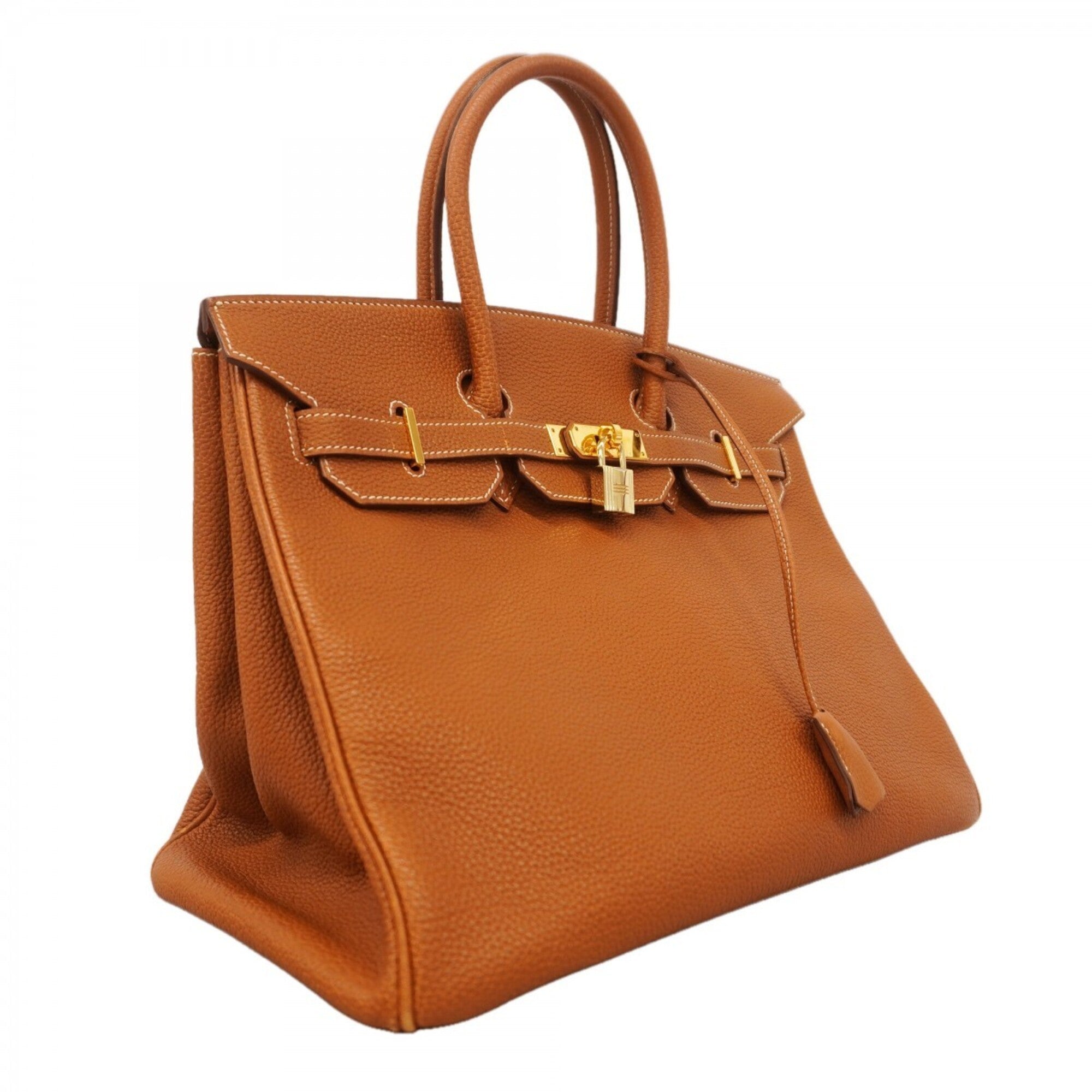 Hermes Gold Togo Leather Handbag (Pre-Owned)