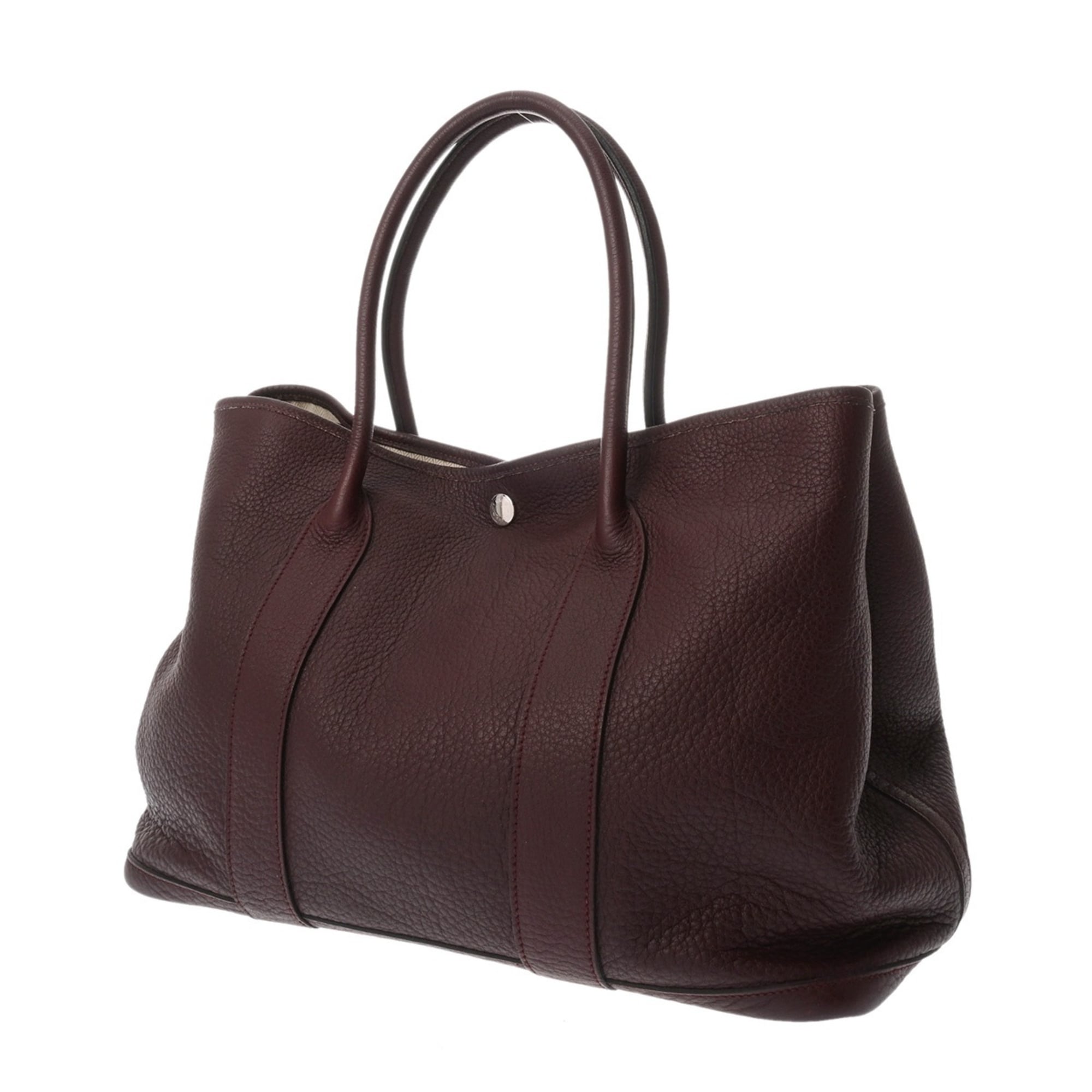 Hermes Garden Rouge H Negonda Leather Handbag (Pre-Owned)