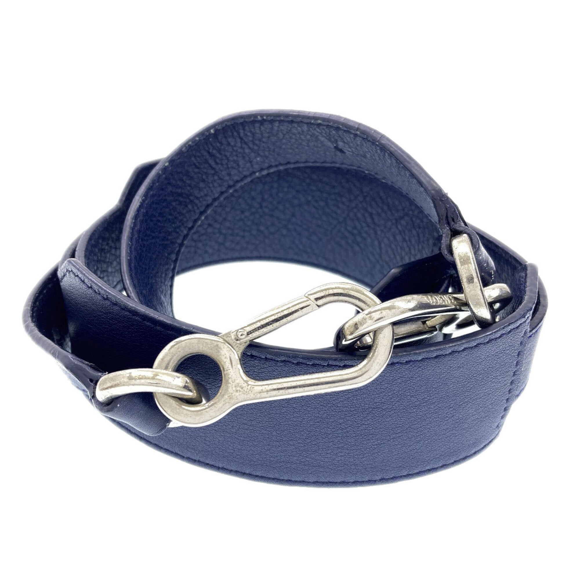 Loewe Navy Leather Handbag (Pre-Owned)