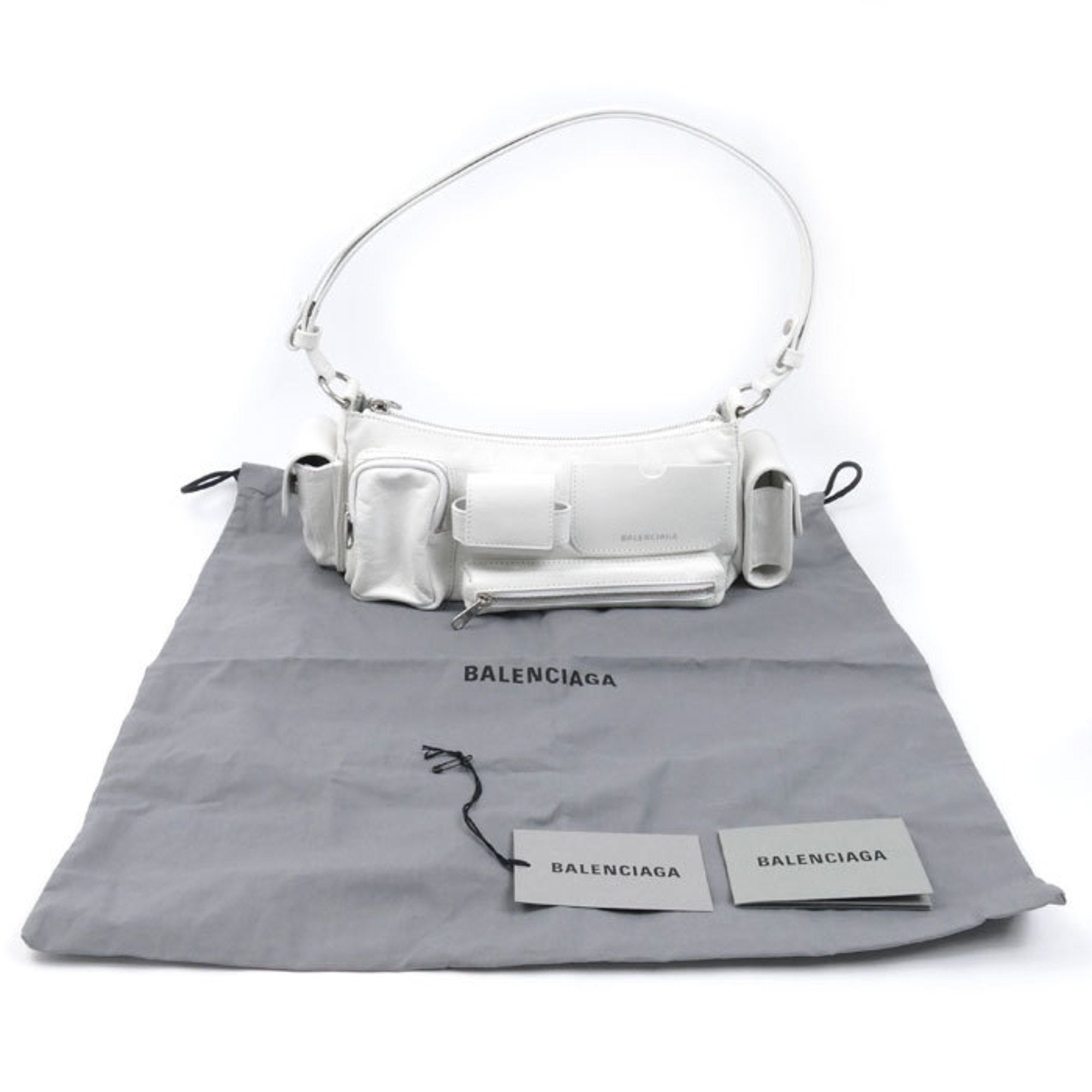Balenciaga White Leather Shoulder Bag (Pre-Owned)