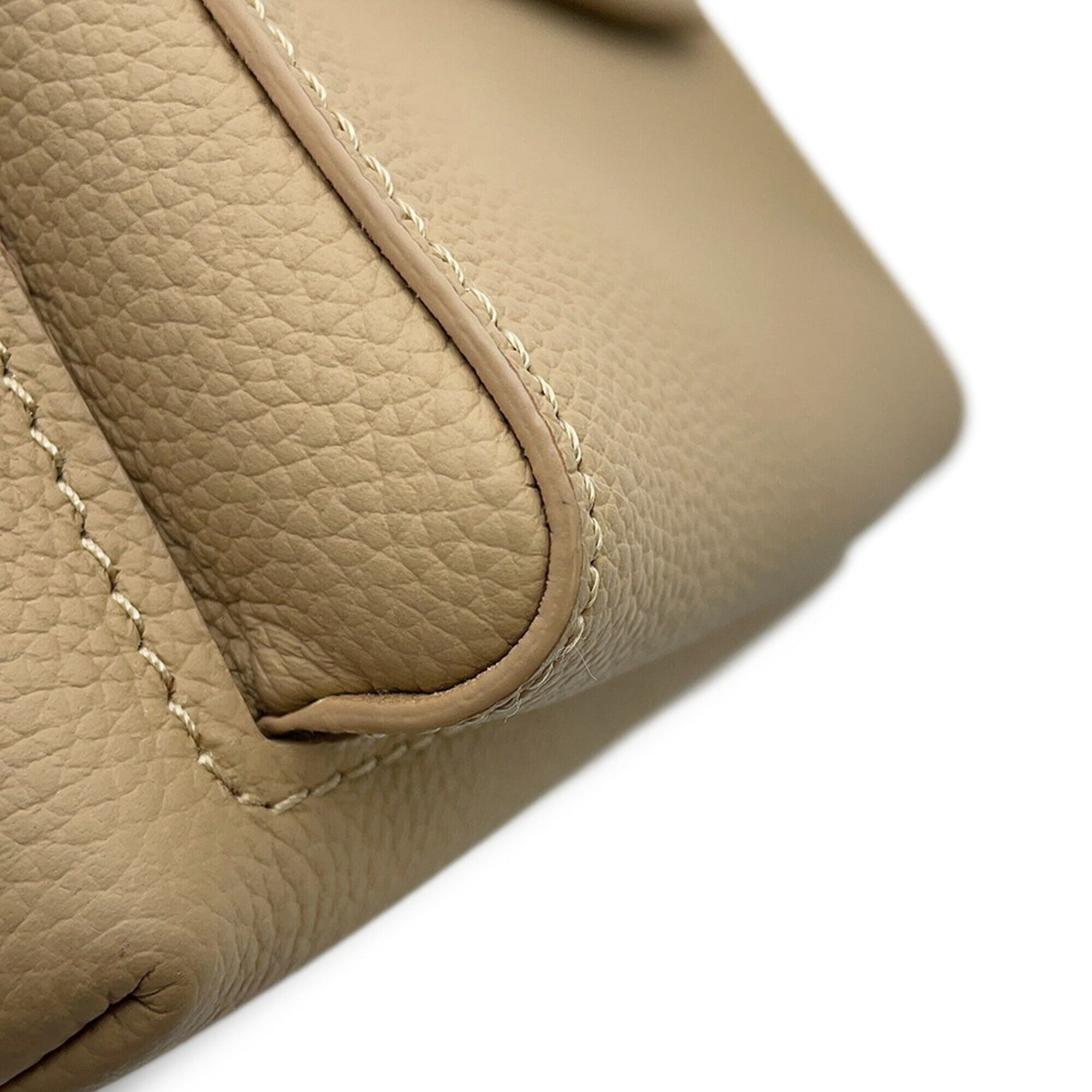 Louis Vuitton Beige Leather Handbag Sling Bag (Pre-Owned)