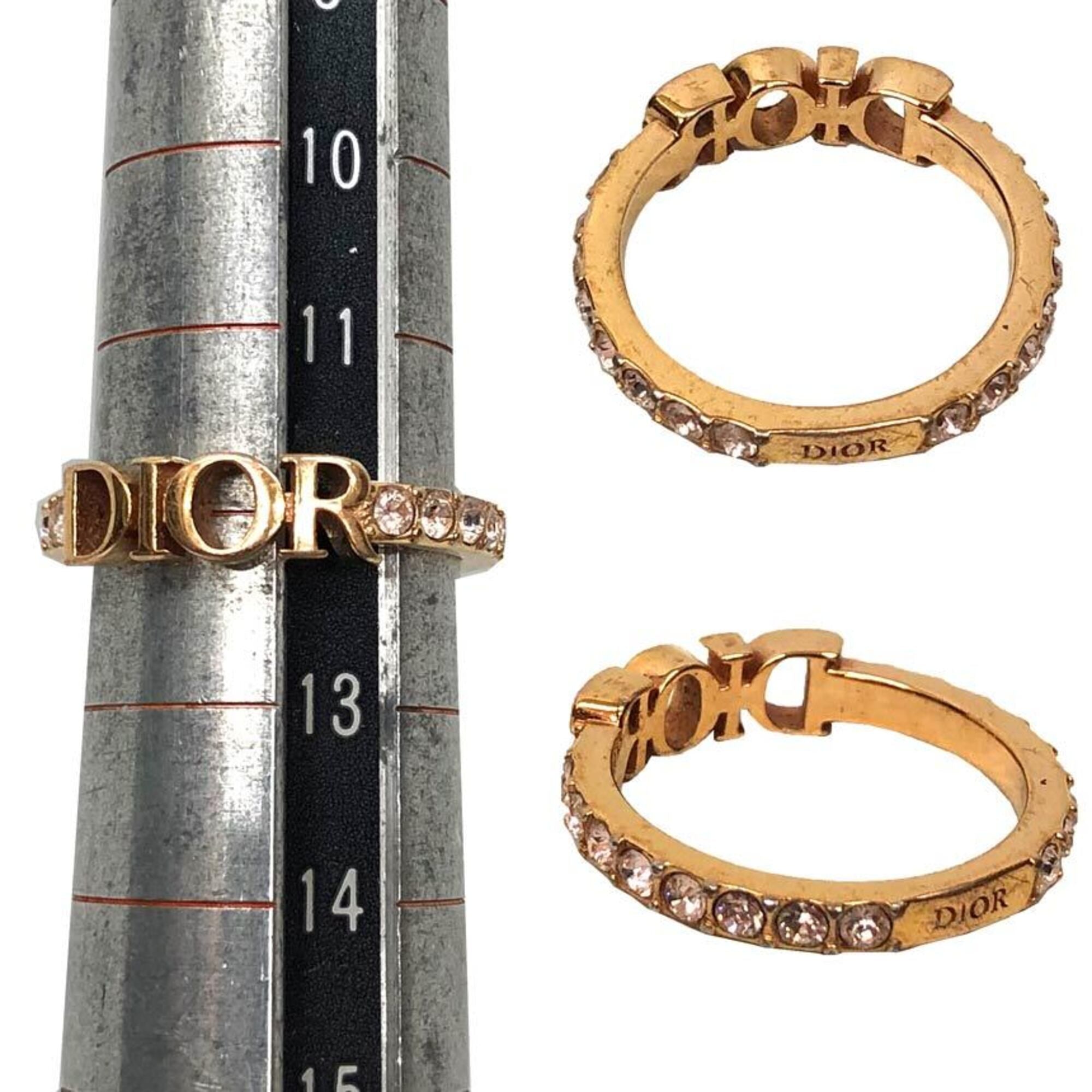 Christian Dior Gold Metal Band Ring (Pre-Owned)