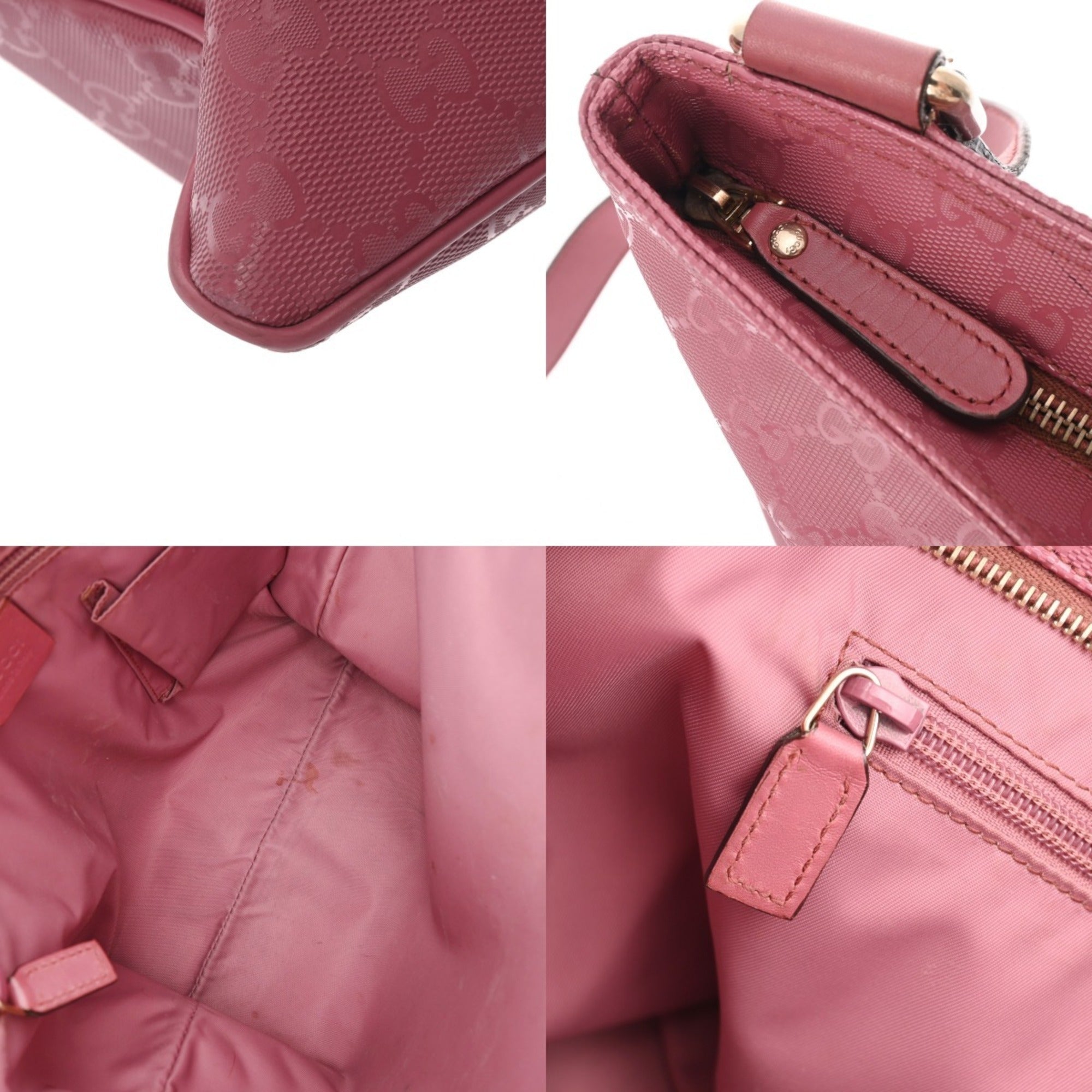 Gucci Pink Pvc Leather Shoulder Bag (Pre-Owned)