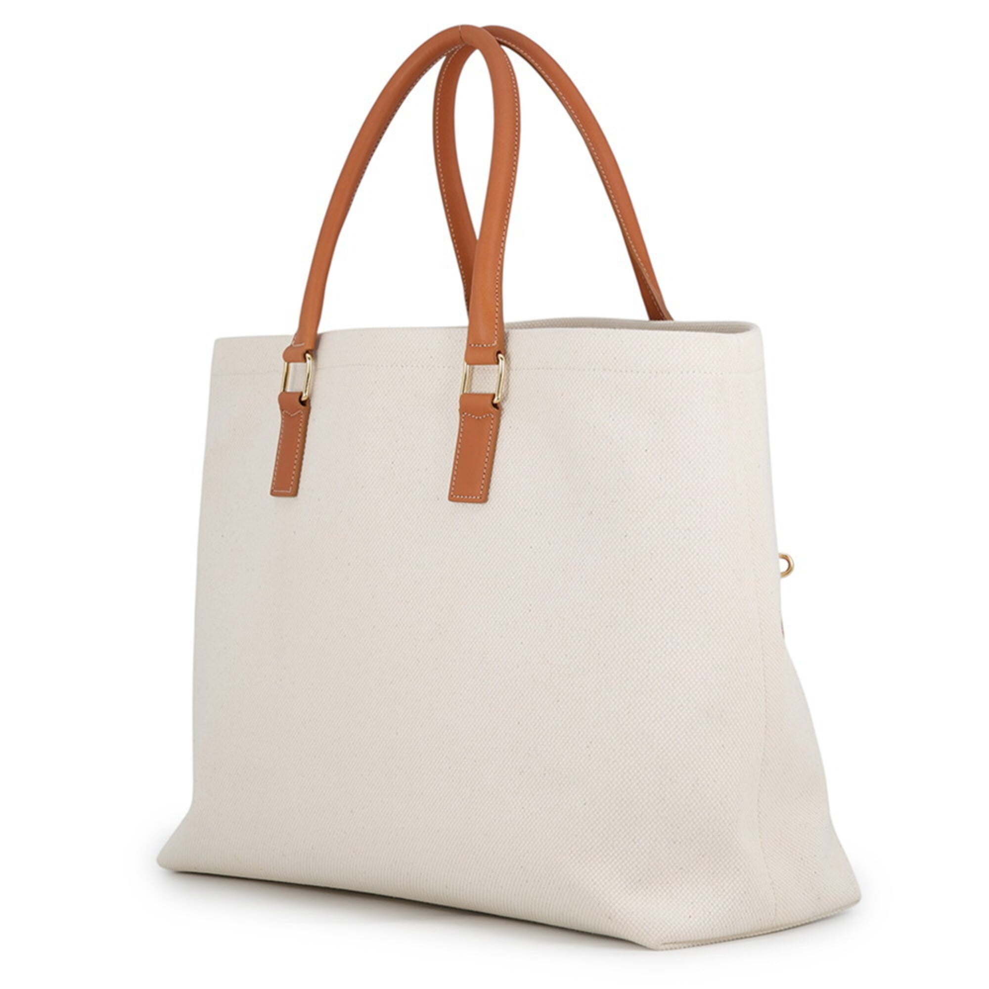 Celine Brown Ivory Canvas Tote Bag (Pre-Owned)