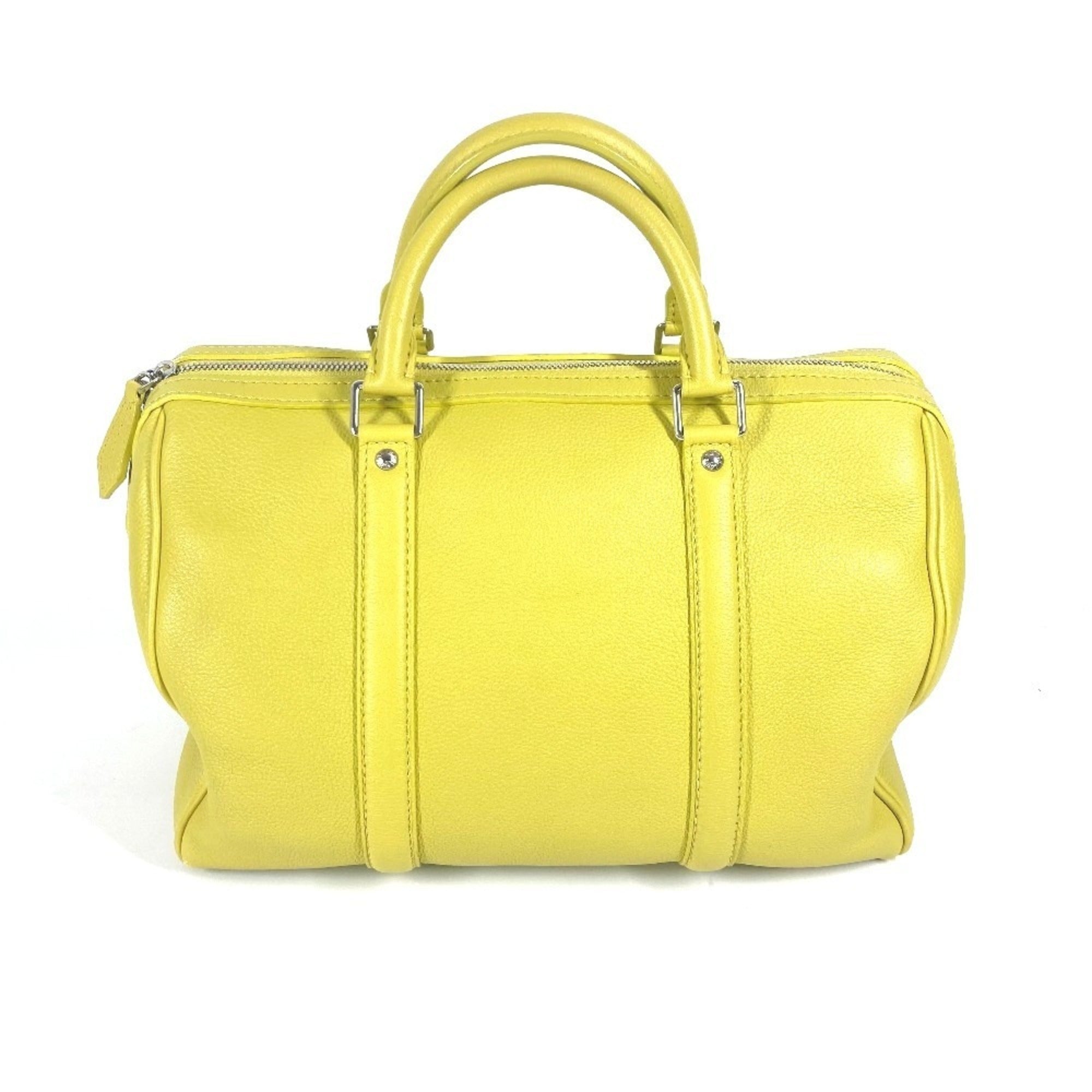 Louis Vuitton Pistache Yellow Leather Boston Bag Handbag Shoulder Bag (Pre-Owned)