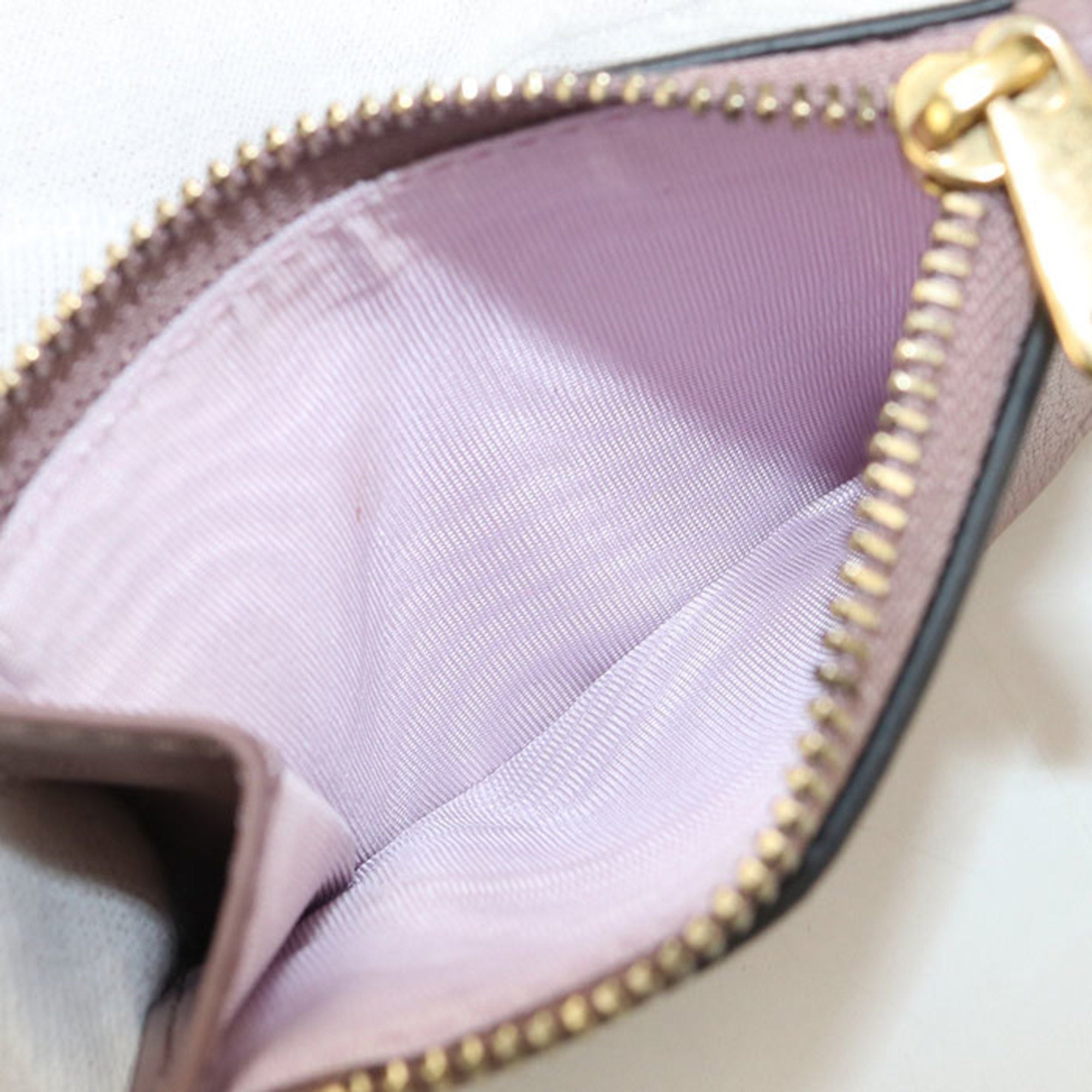 Christian Dior Purple Leather Wallet (Tri-Fold) (Pre-Owned)