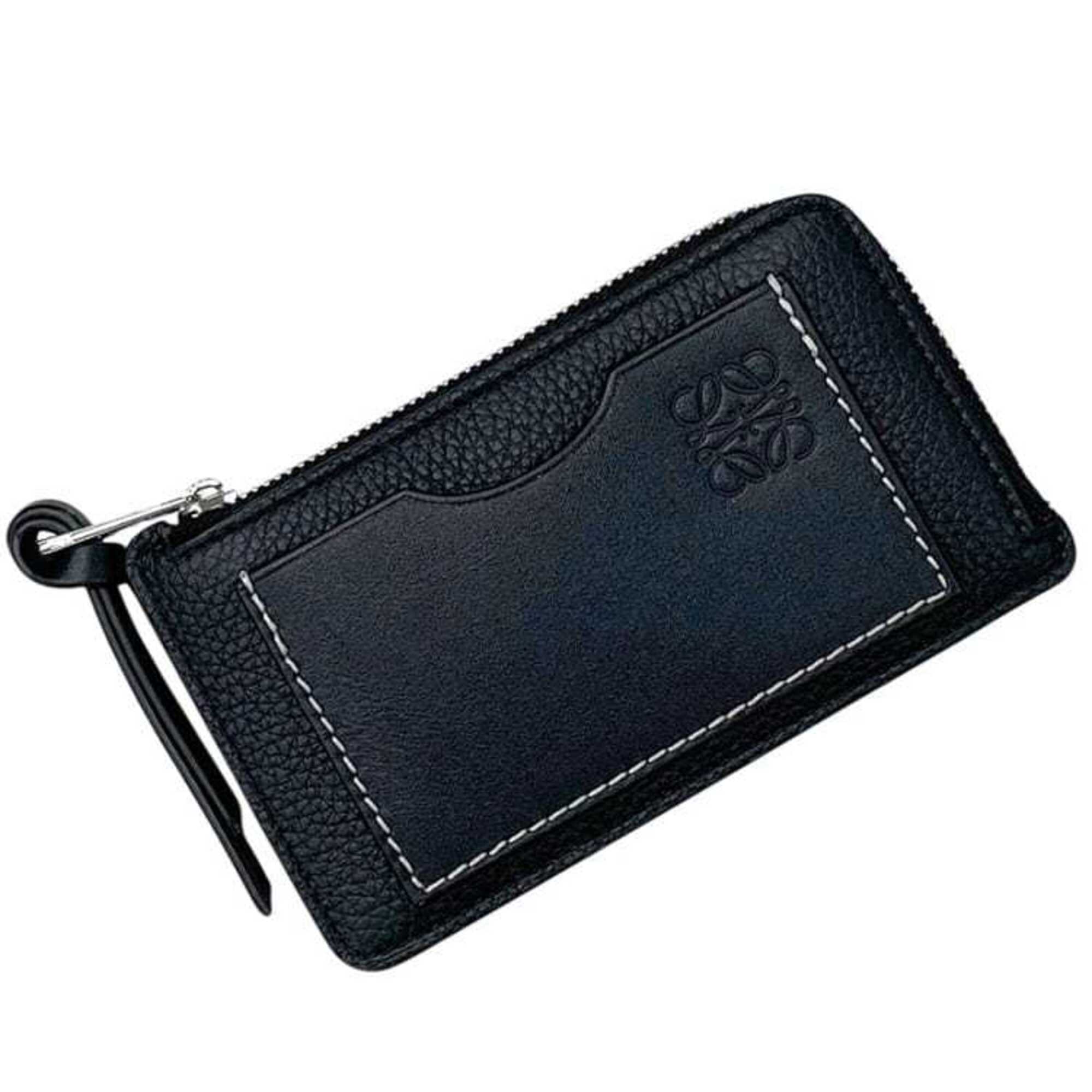 Loewe Black Leather Coin Purse/Coin Case (Pre-Owned)