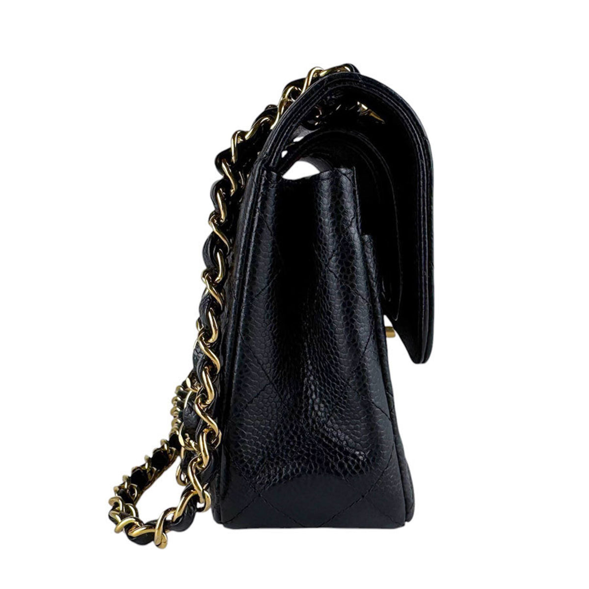 Chanel Black Grained Calfskin Shoulder Bag (Pre-Owned)
