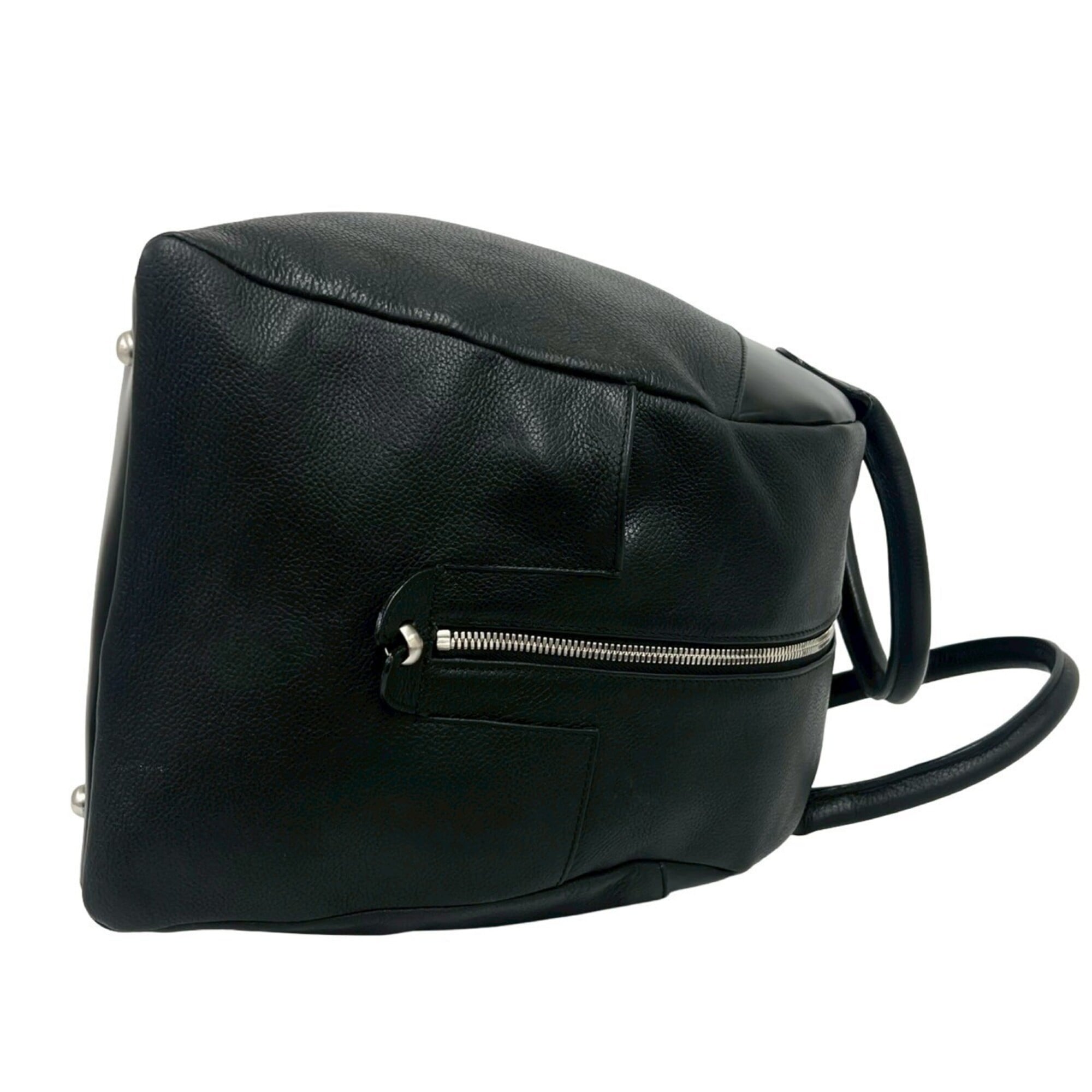 Loewe Black Leather Boston Bag Handbag Shoulder Bag (Pre-Owned)