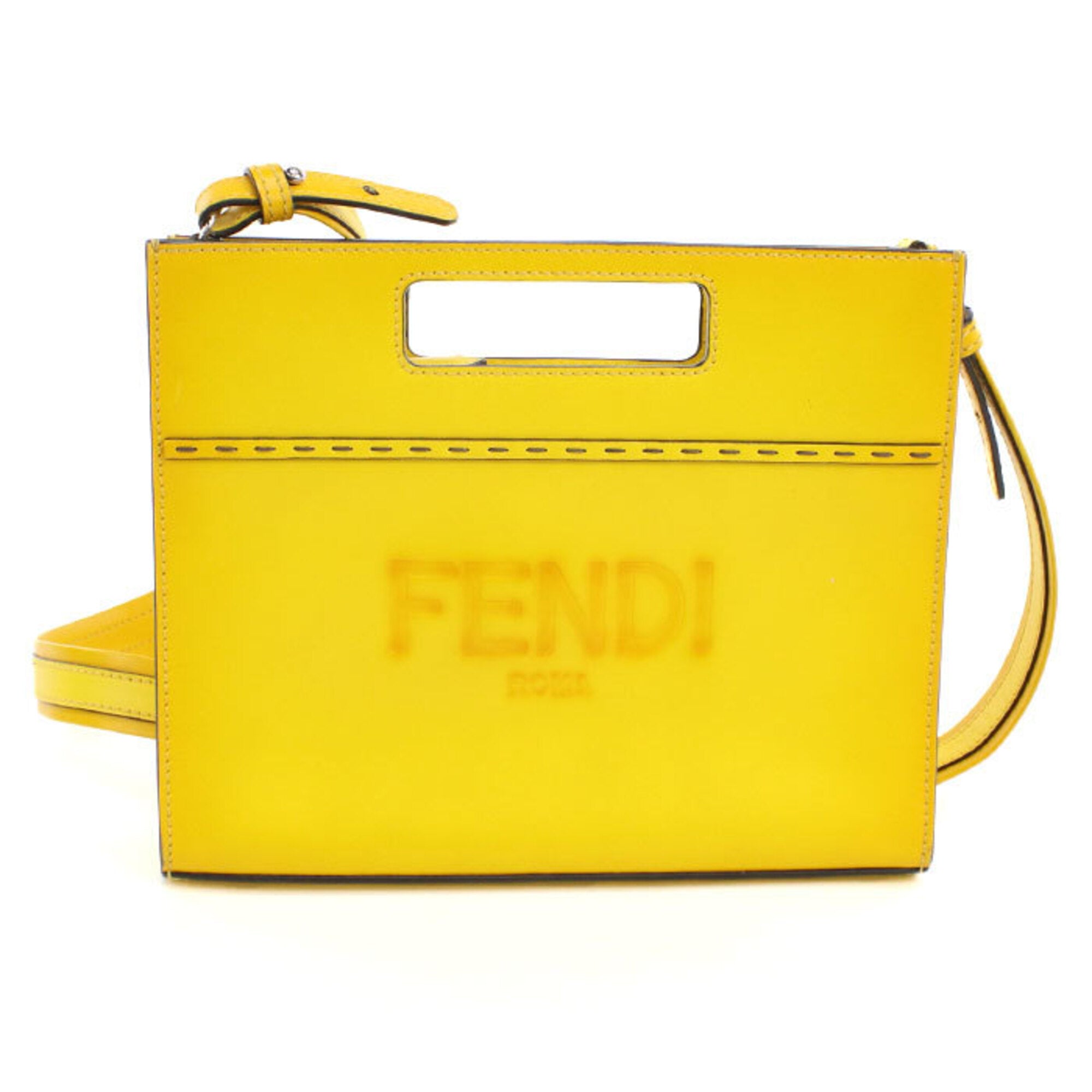 Fendi Yellow Leather Handbag (Pre-Owned)