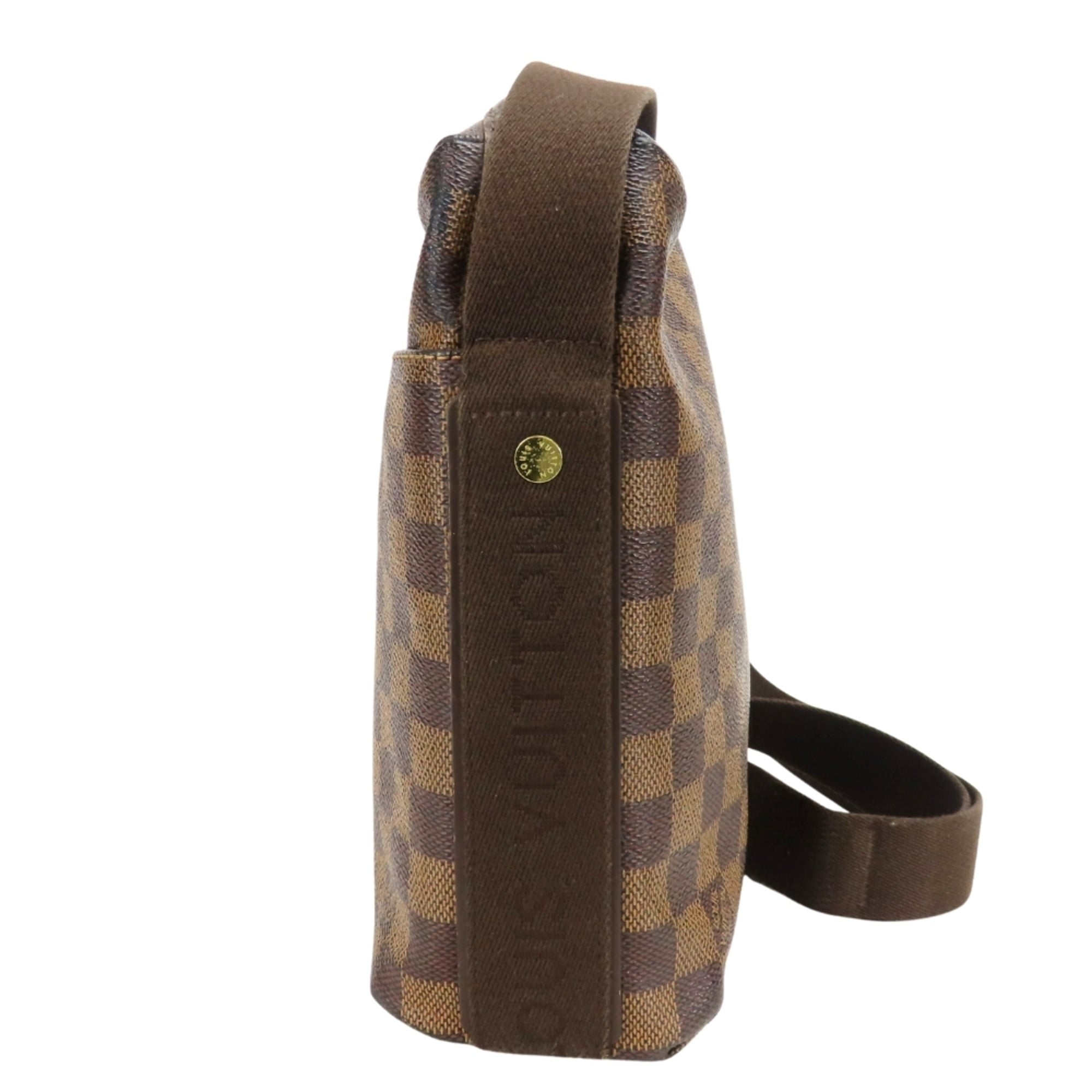 Louis Vuitton Damier Brown Damier Canvas Ebene Damier Canvas Leather Shoulder Bag (Pre-Owned)