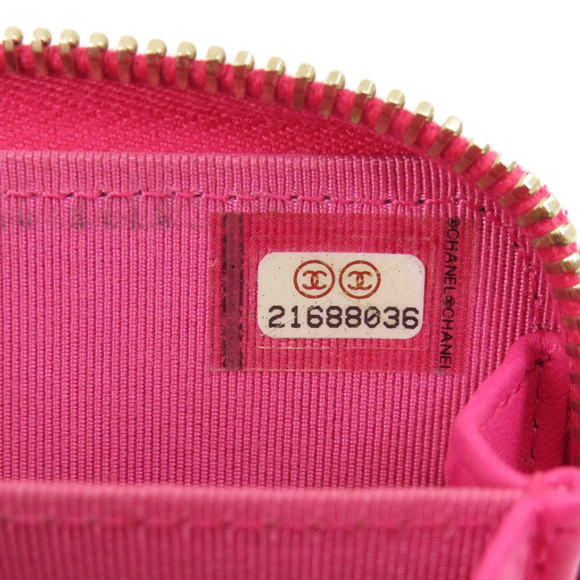 Chanel Matelasse Pink Leather Coin Purse/Coin Case (Pre-Owned)