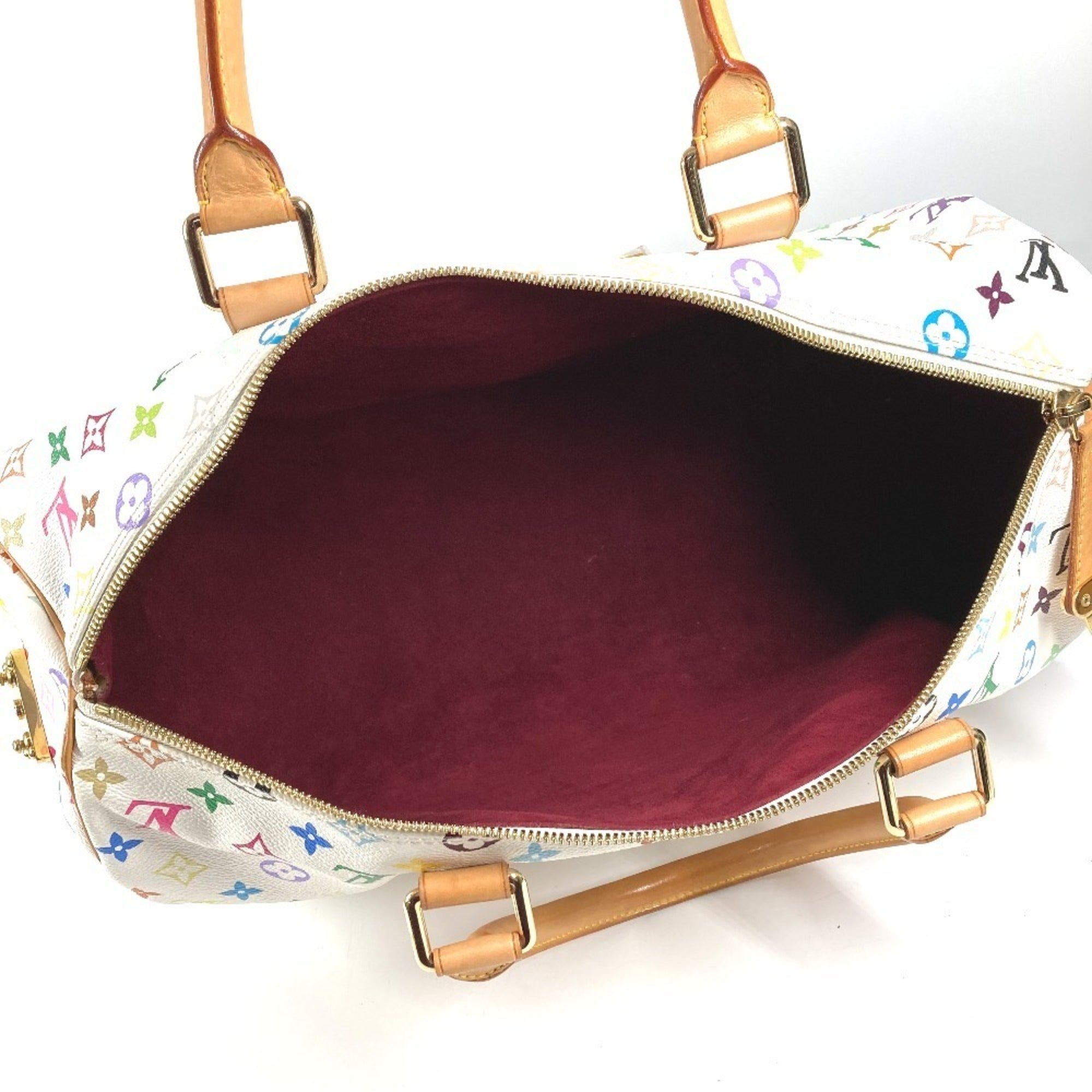 Louis Vuitton Monogram Multicolore Blanc White Monogram Multicolore Boston Bag Handbag (Pre-Owned)