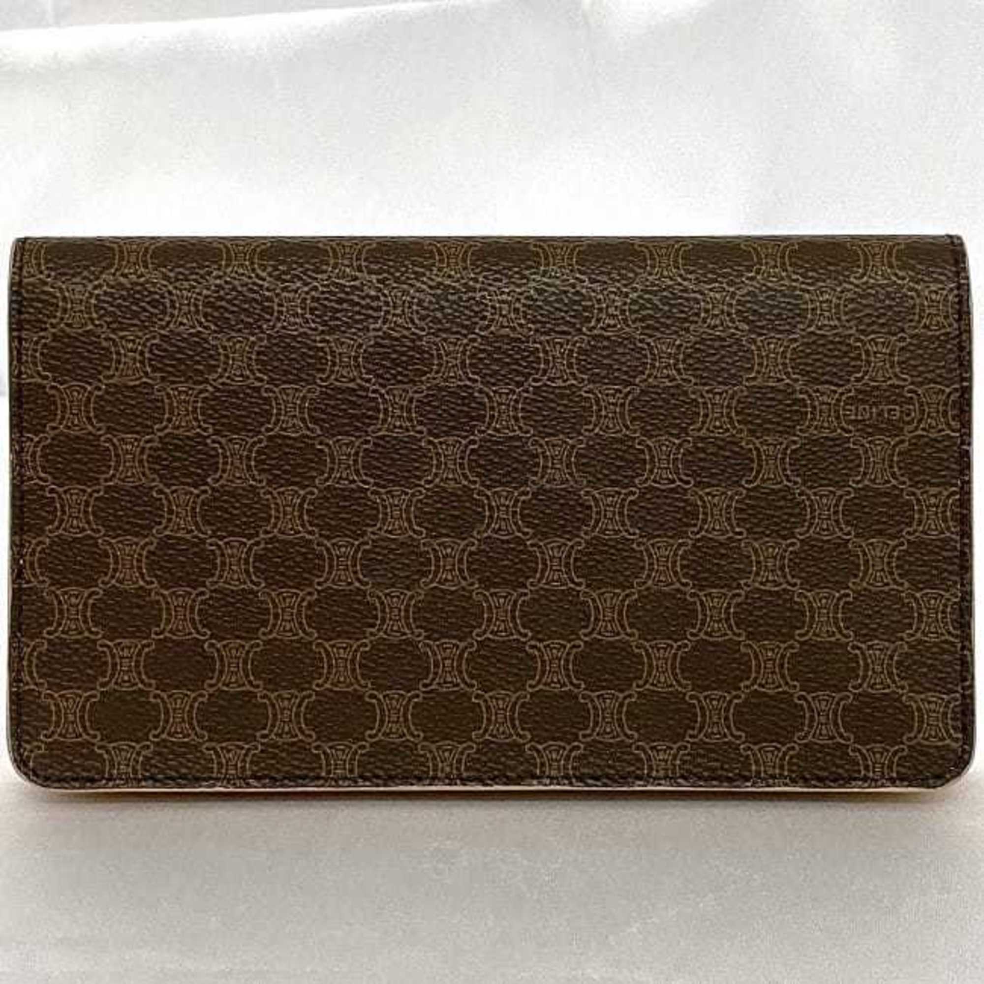 Celine Macadam Brown Pvc Long Wallet (Bi-Fold) (Pre-Owned)