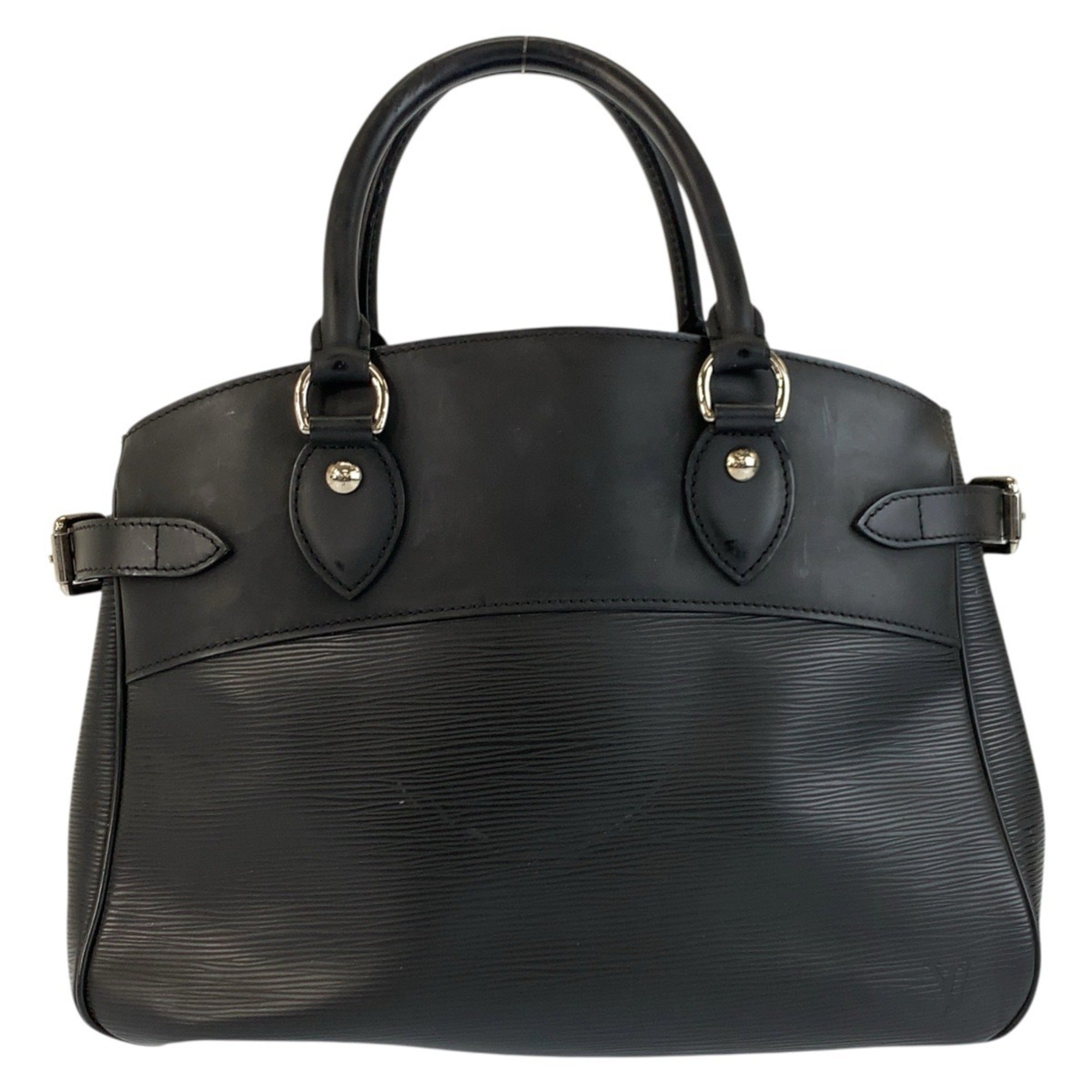 Louis Vuitton Black Noir Leather Handbag Tote Bag (Pre-Owned)
