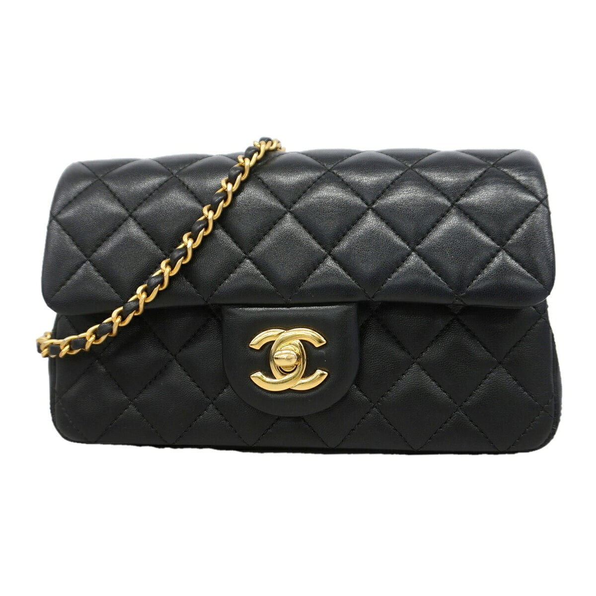 Chanel Black Leather Shoulder Bag (Pre-Owned)