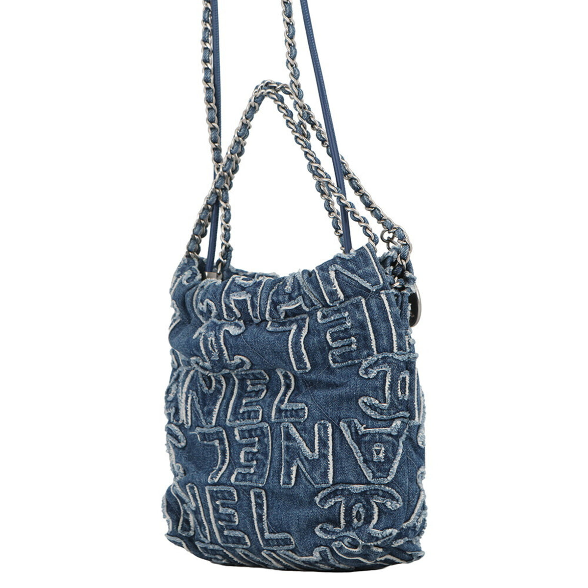 Chanel Blue Denim Handbag Shoulder Bag (Pre-Owned)