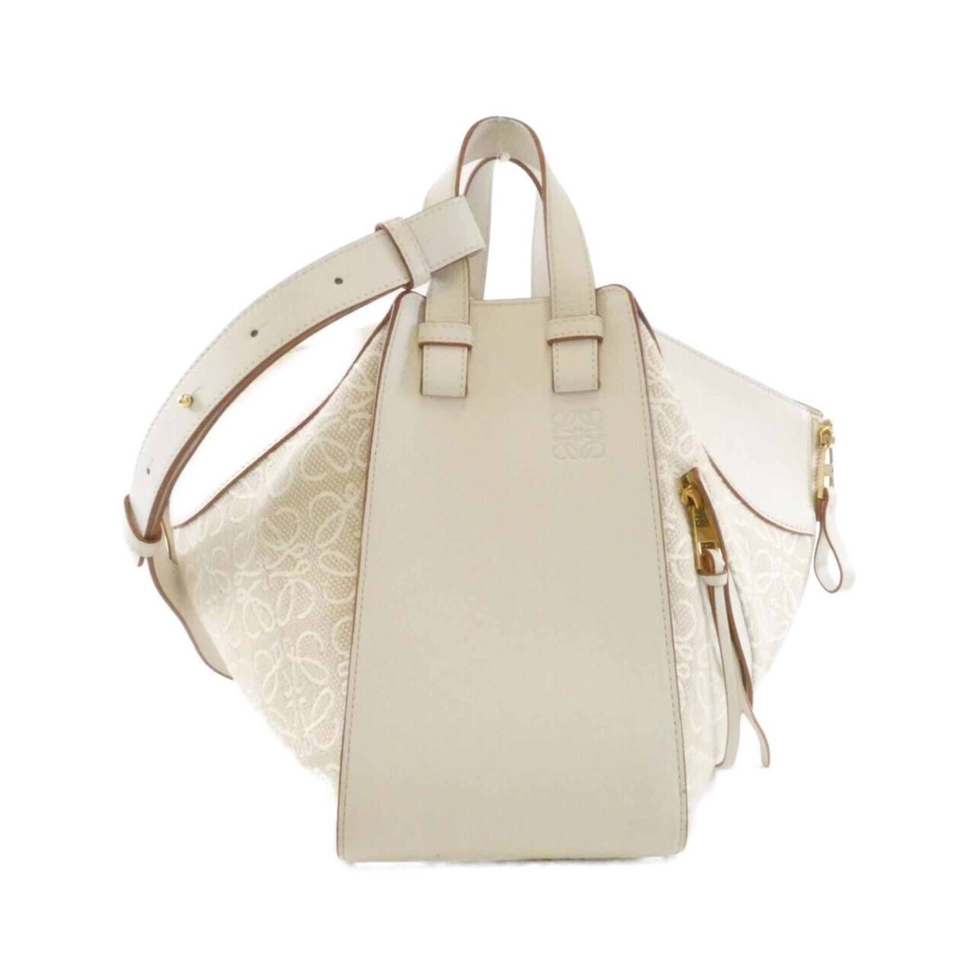 Loewe White Canvas Shoulder Bag (Pre-Owned)