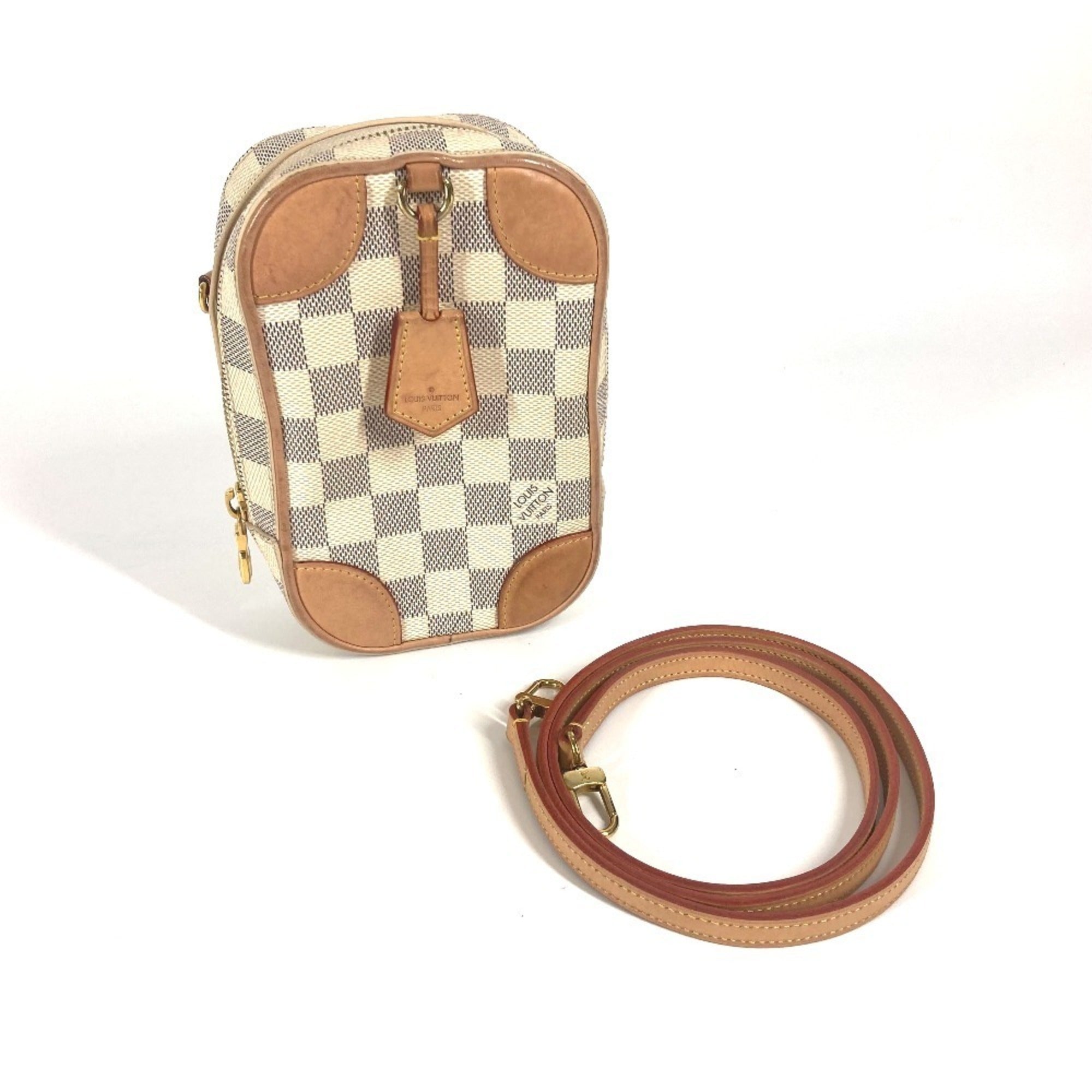 Louis Vuitton Damier Azur White Damier Azur Pochette Shoulder Bag (Pre-Owned)
