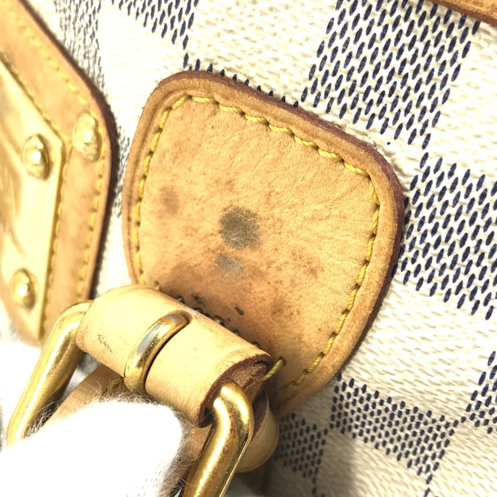 Louis Vuitton Damier Azur White Damier Azur Boston Bag Handbag (Pre-Owned)