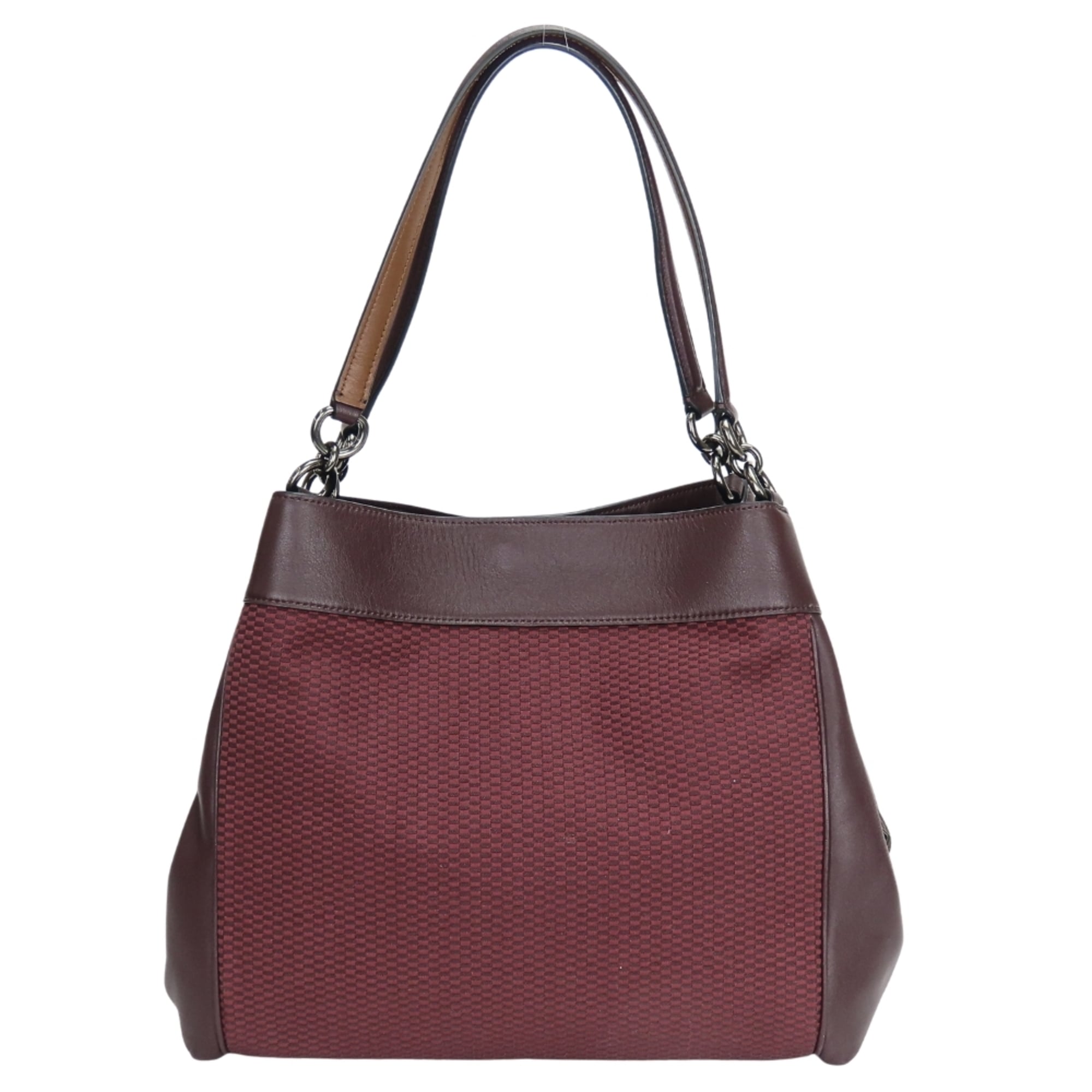 Coach Bordeaux Brown Canvas Tote Bag (Pre-Owned)