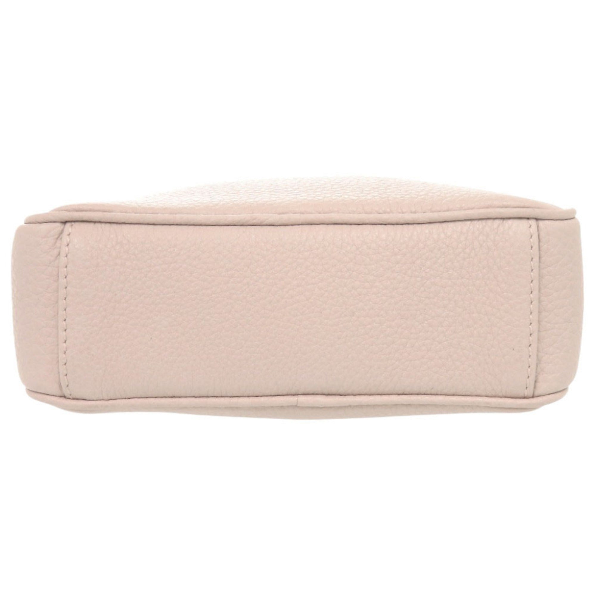 Prada Pink Beige Leather Shoulder Bag (Pre-Owned)