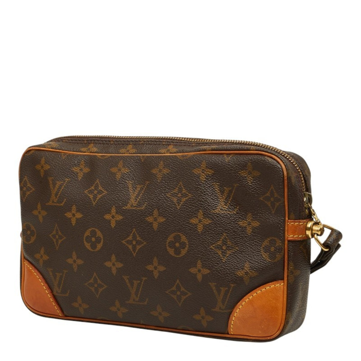 Louis Vuitton Monogram Brown Pvc Leather Clutch Bag (Pre-Owned)