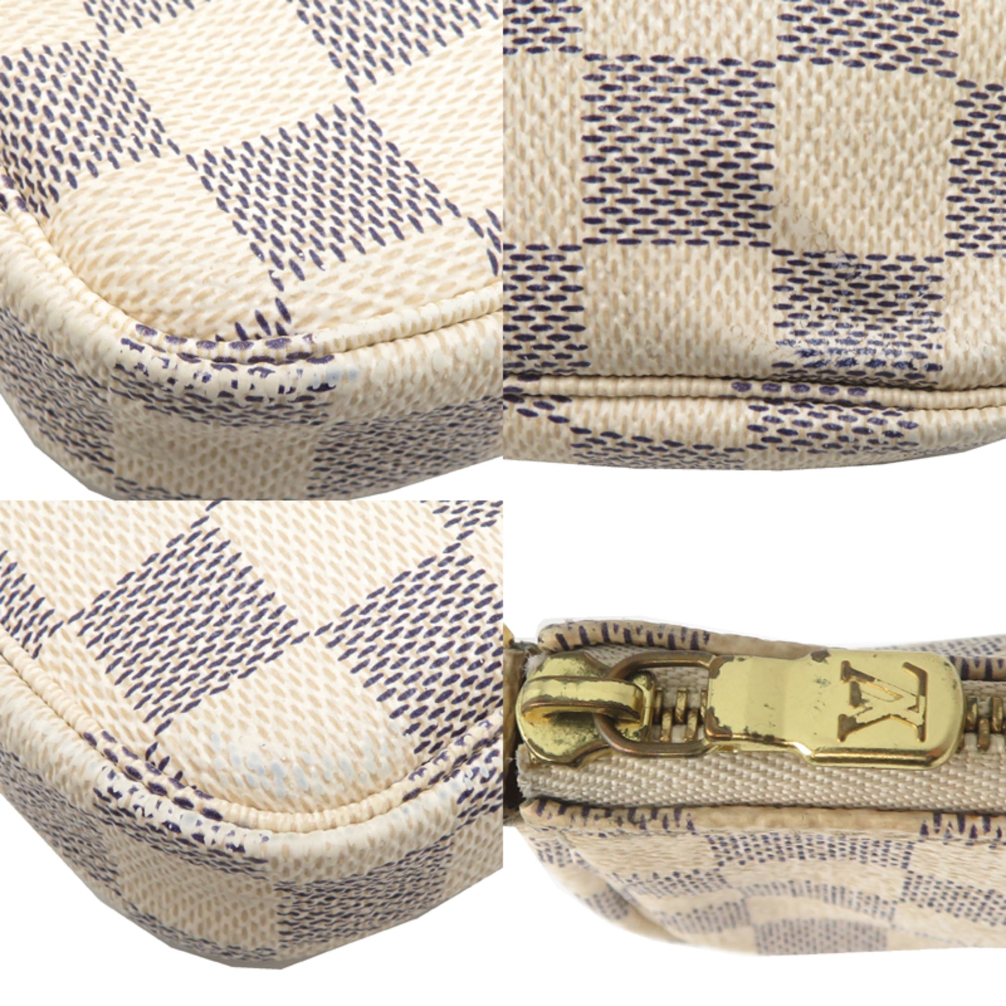 Louis Vuitton Damier Azur White Damier Azur Pochette (Pre-Owned)