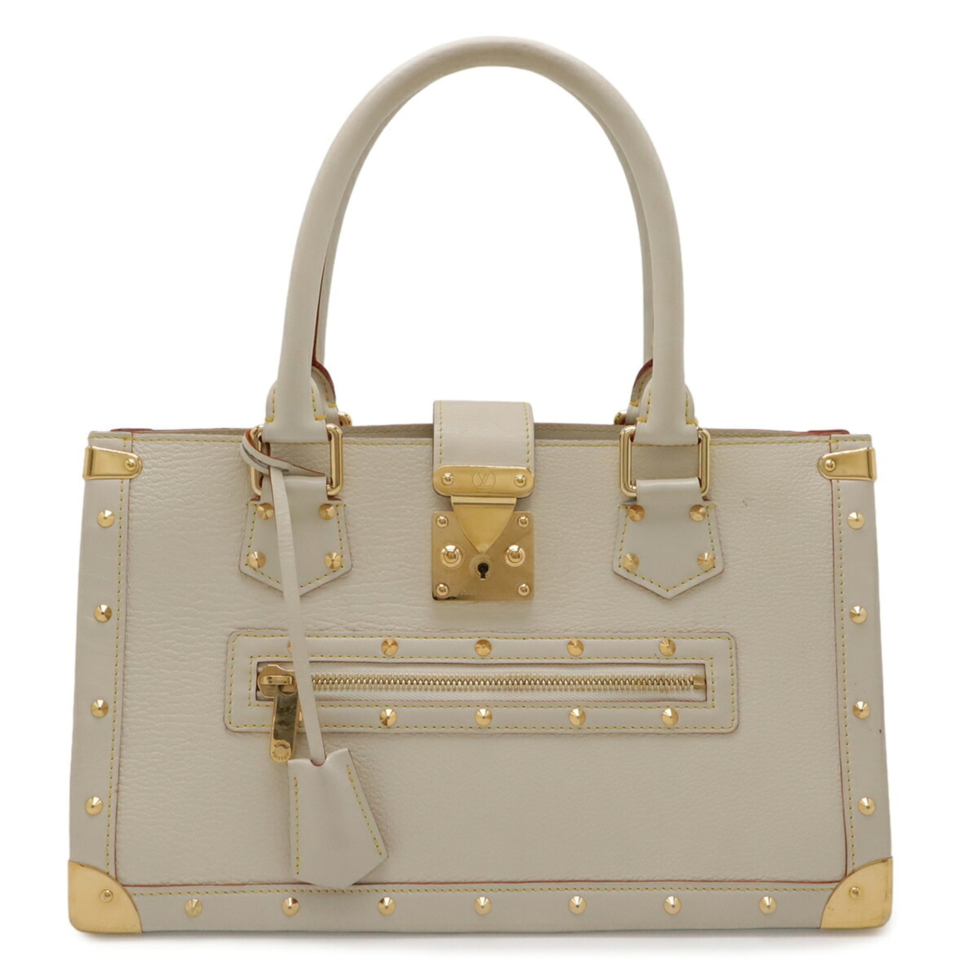 Louis Vuitton Blanc White Leather Handbag Tote Bag (Pre-Owned)