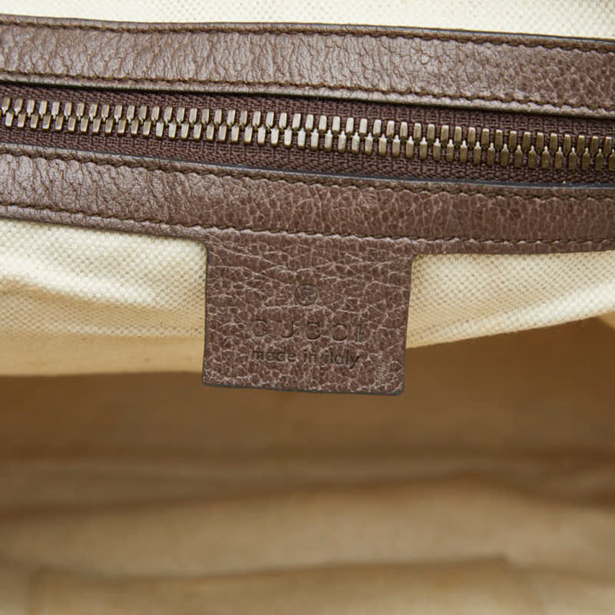 Gucci Beige Brown Pvc Leather Backpack (Pre-Owned)