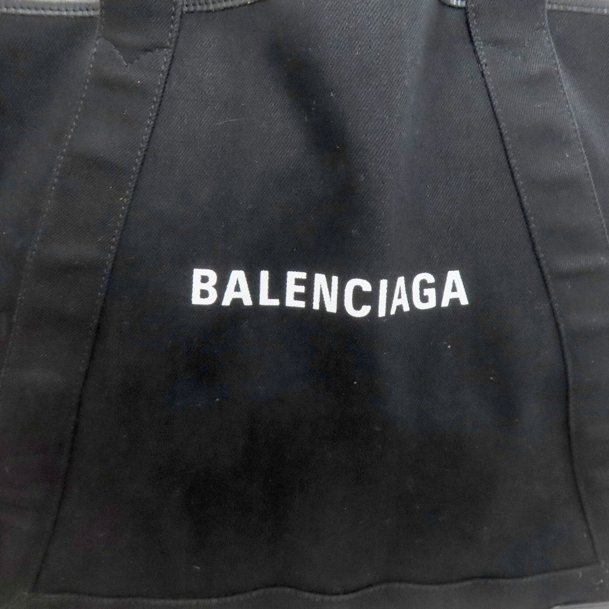 Balenciaga Black Canvas Pouch Tote Bag (Pre-Owned)