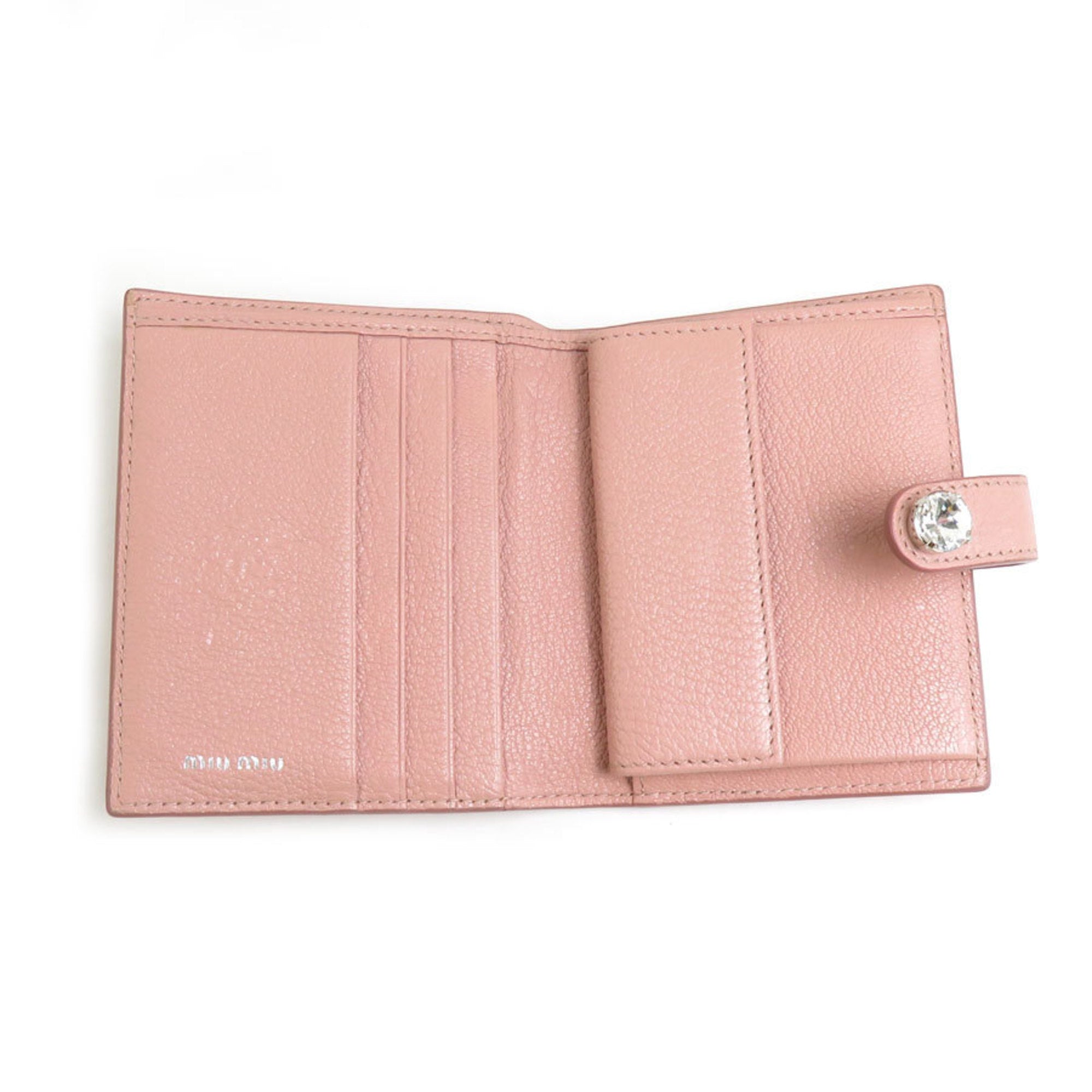 Miu Miu Pink Leather Wallet (Bi-Fold) (Pre-Owned)