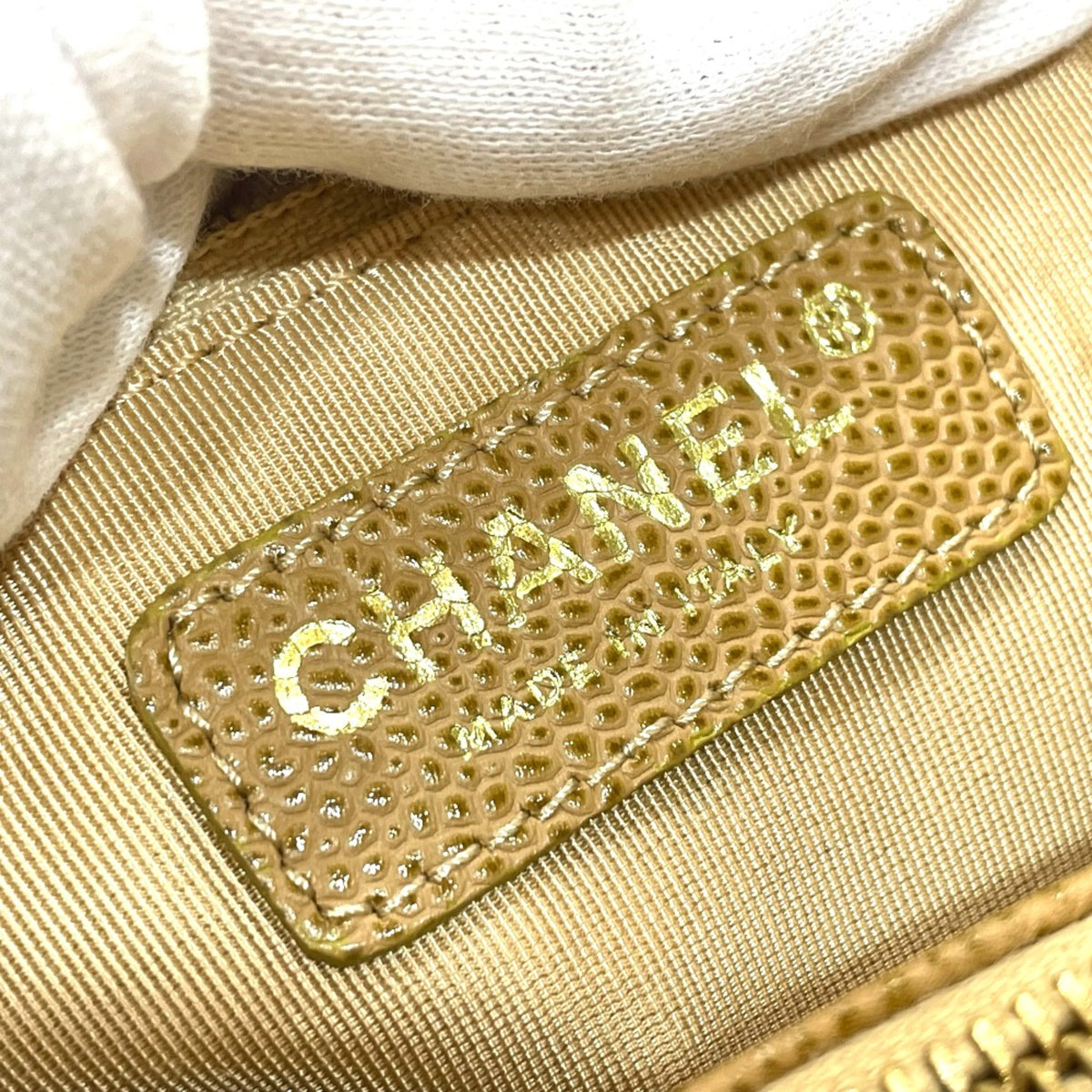 Chanel Beige Leather Tote Bag (Pre-Owned)