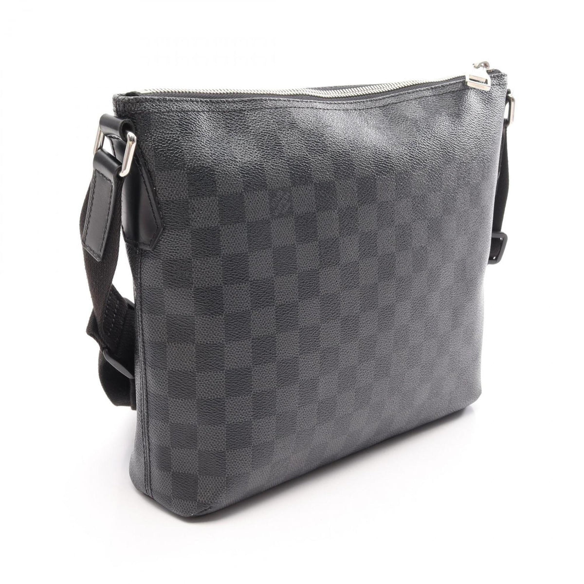 Louis Vuitton Black Coated Canvas Leather Handbag Shoulder Bag (Pre-Owned)
