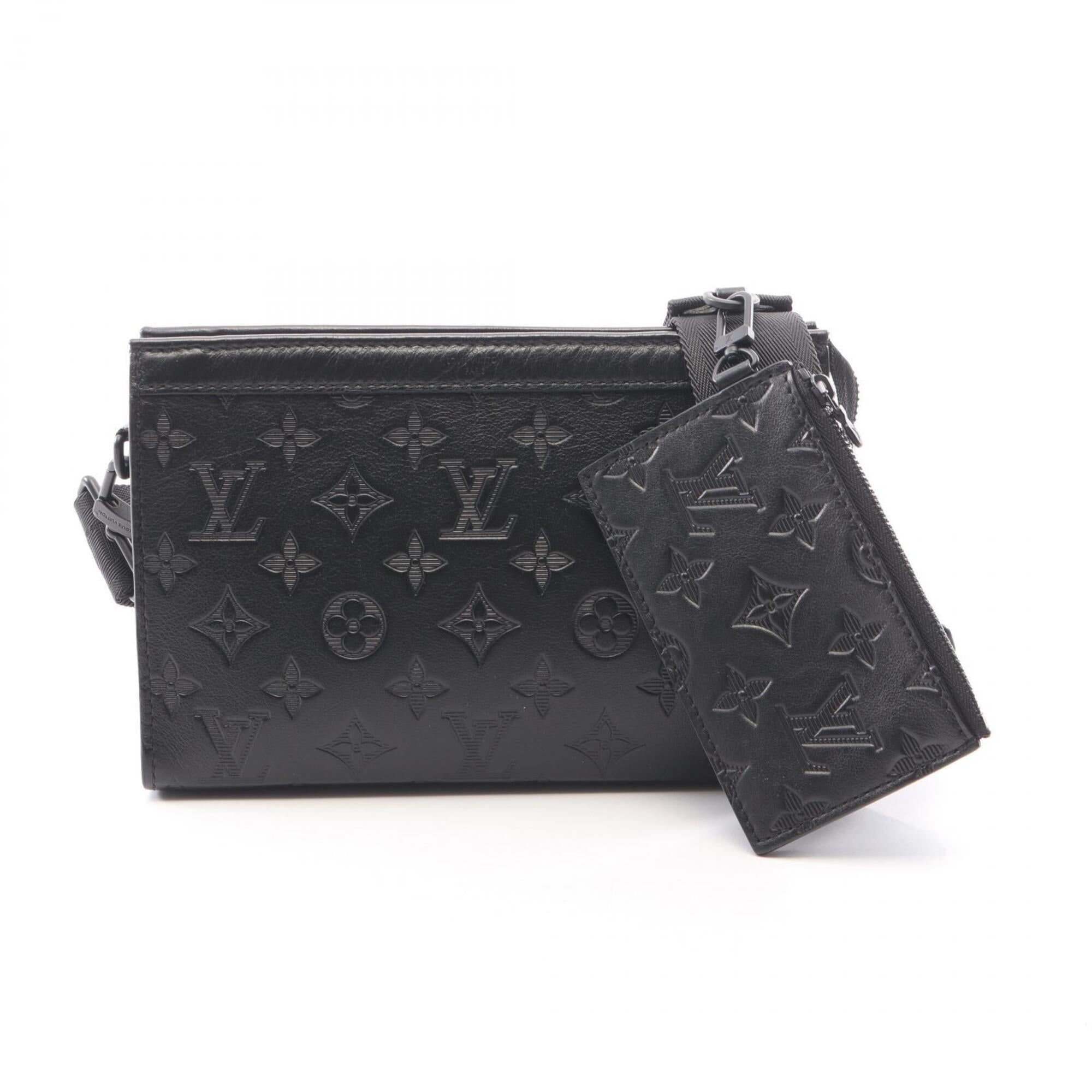 Louis Vuitton Black Noir Monogram Shadow Handbag Shoulder Bag (Pre-Owned)