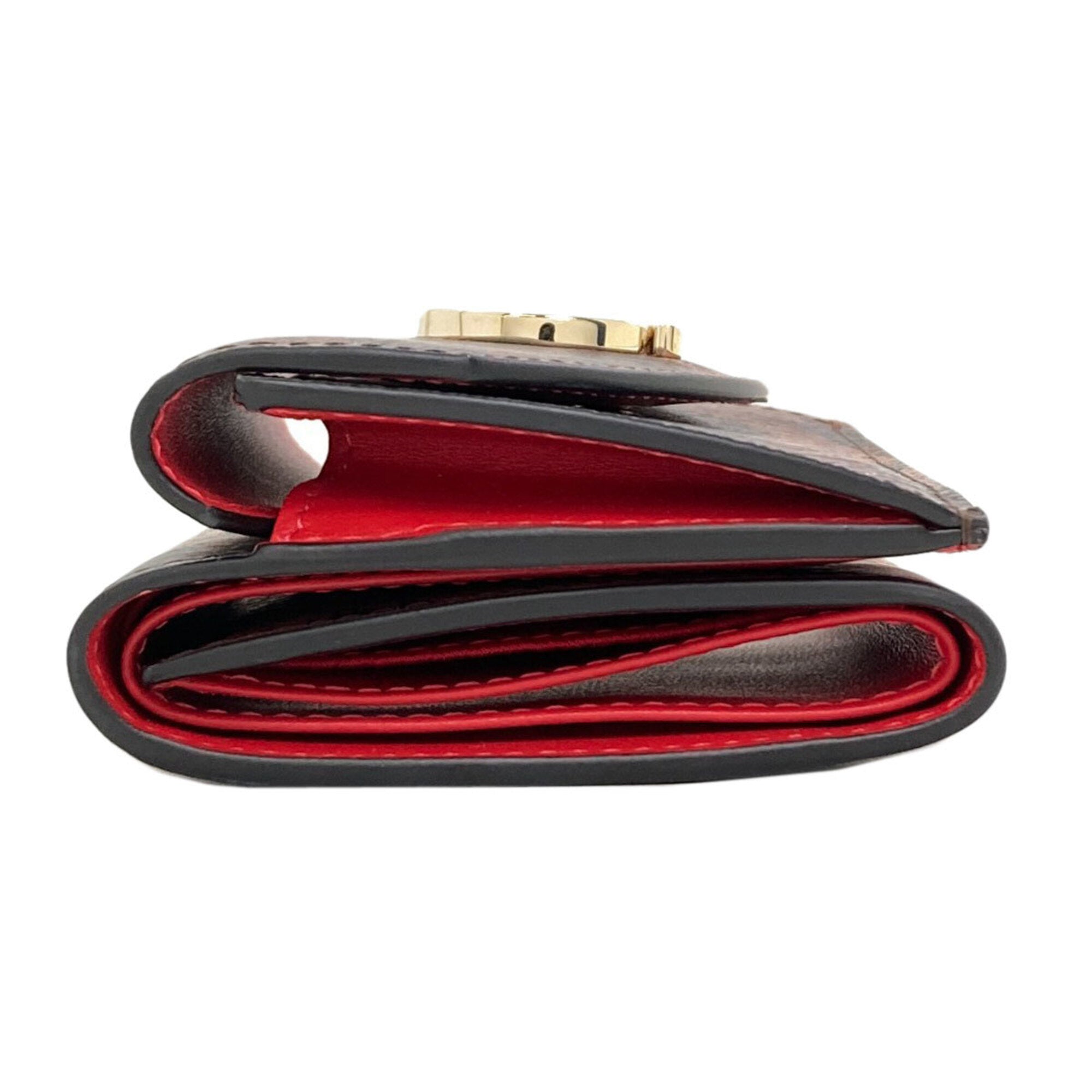 Christian Louboutin Brown Leather Wallet (Tri-Fold) (Pre-Owned)
