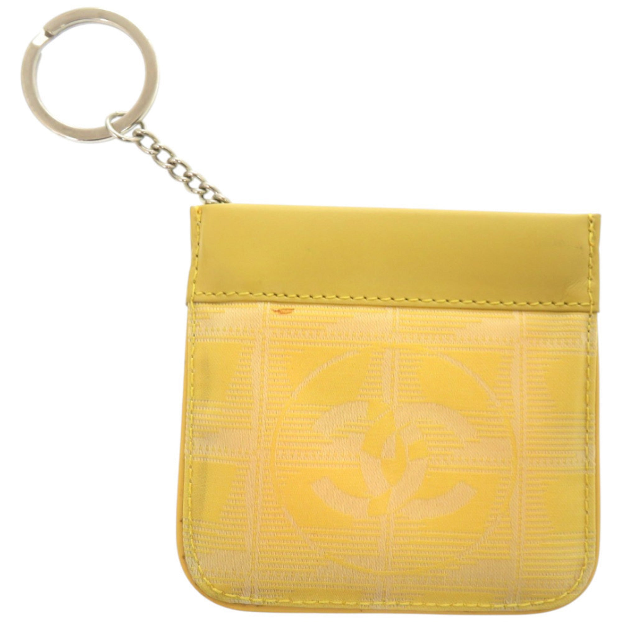 Chanel Yellow Pvc Leather Coin Purse/Coin Case (Pre-Owned)