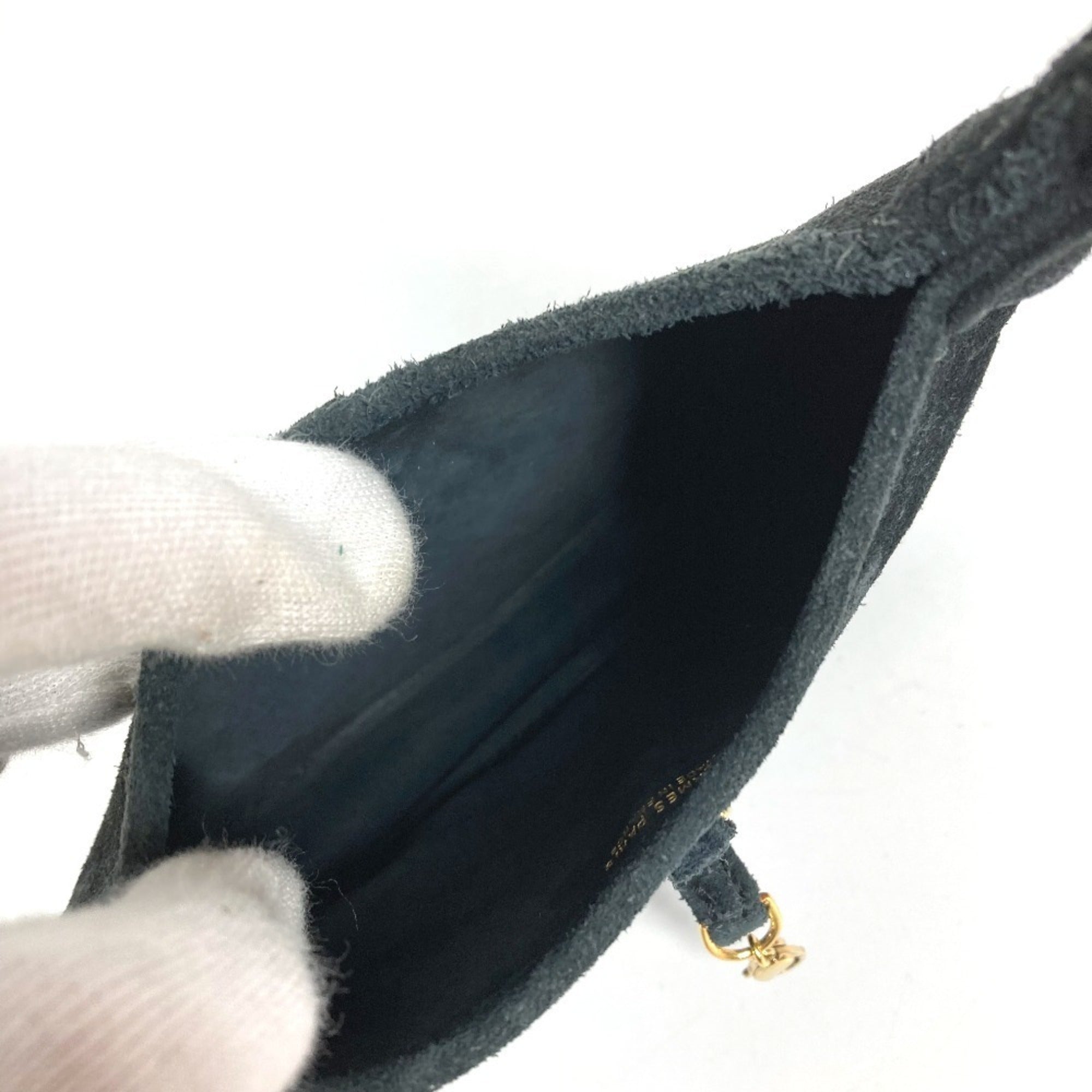 Hermes Trim Black Pochette Shoulder Bag (Pre-Owned)