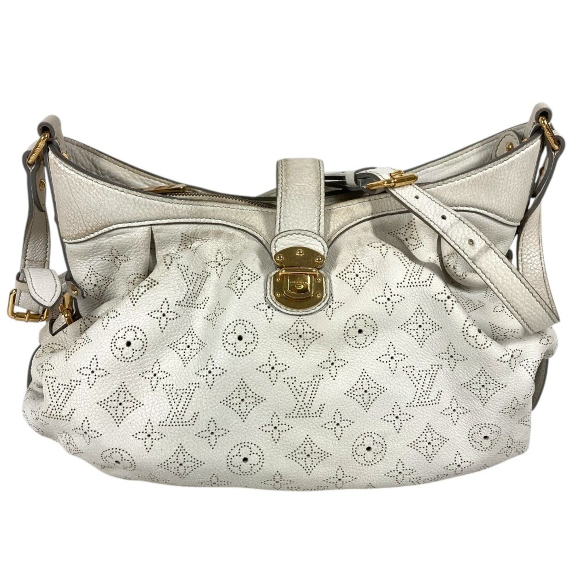 Louis Vuitton White Monogram Mahina Leather Leather Pochette Shoulder Bag (Pre-Owned)