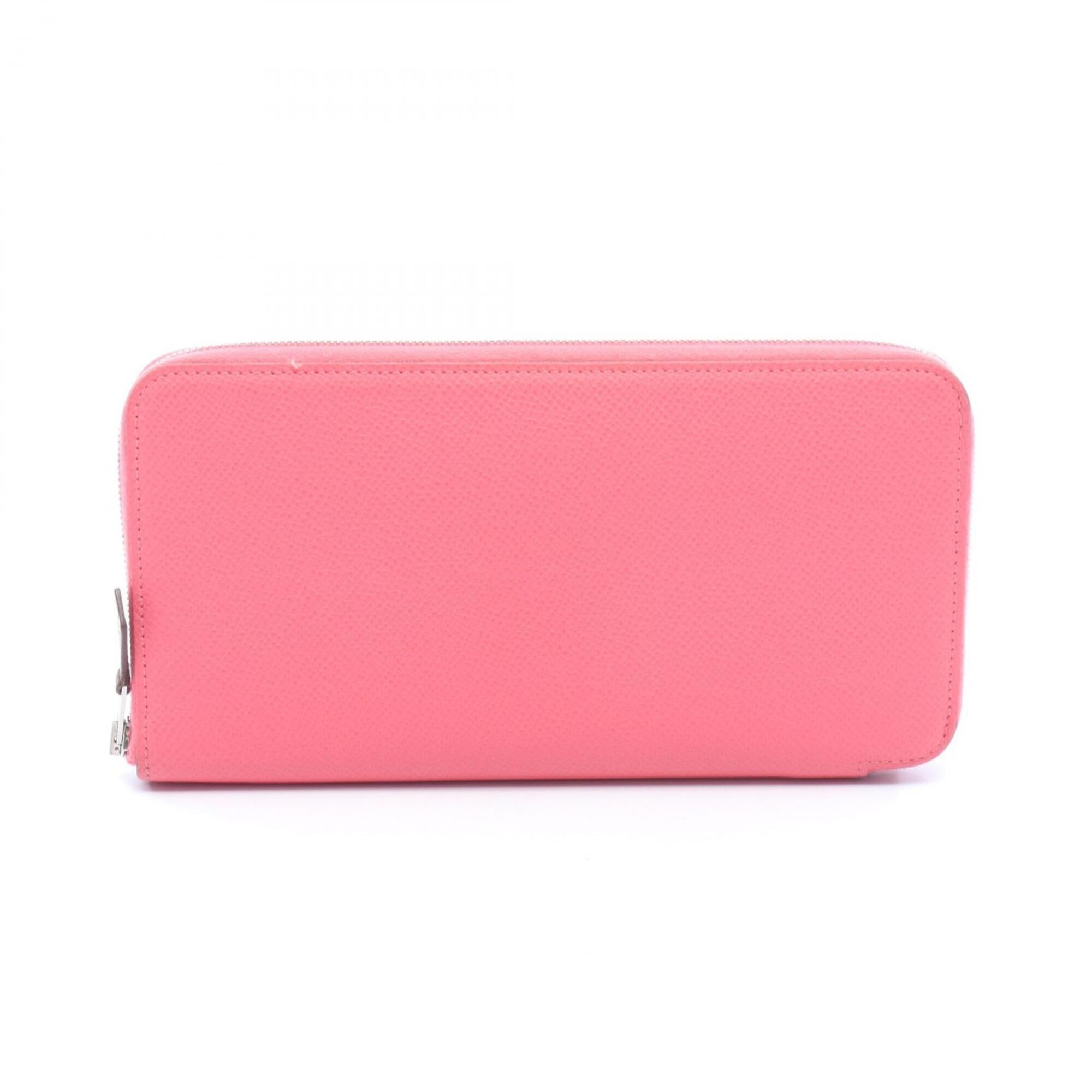 Hermes Pink Rose Azalee Epsom Leather Leather Long Wallet (Bi-Fold) (Pre-Owned)