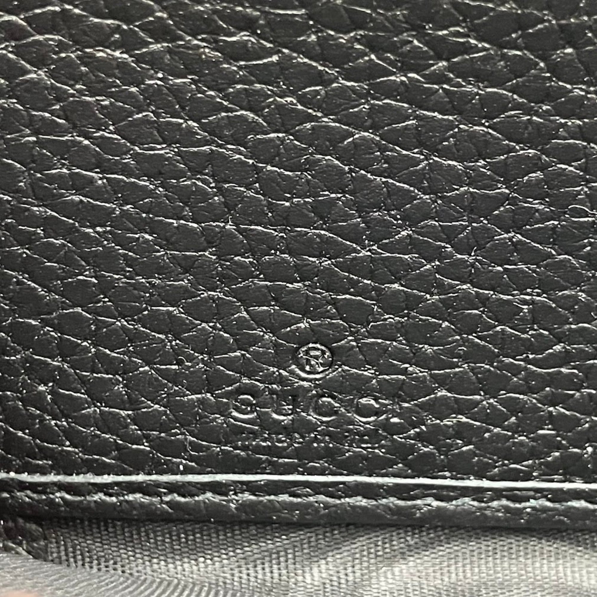 Gucci Bamboo Black Long Wallet (Bi-Fold) (Pre-Owned)
