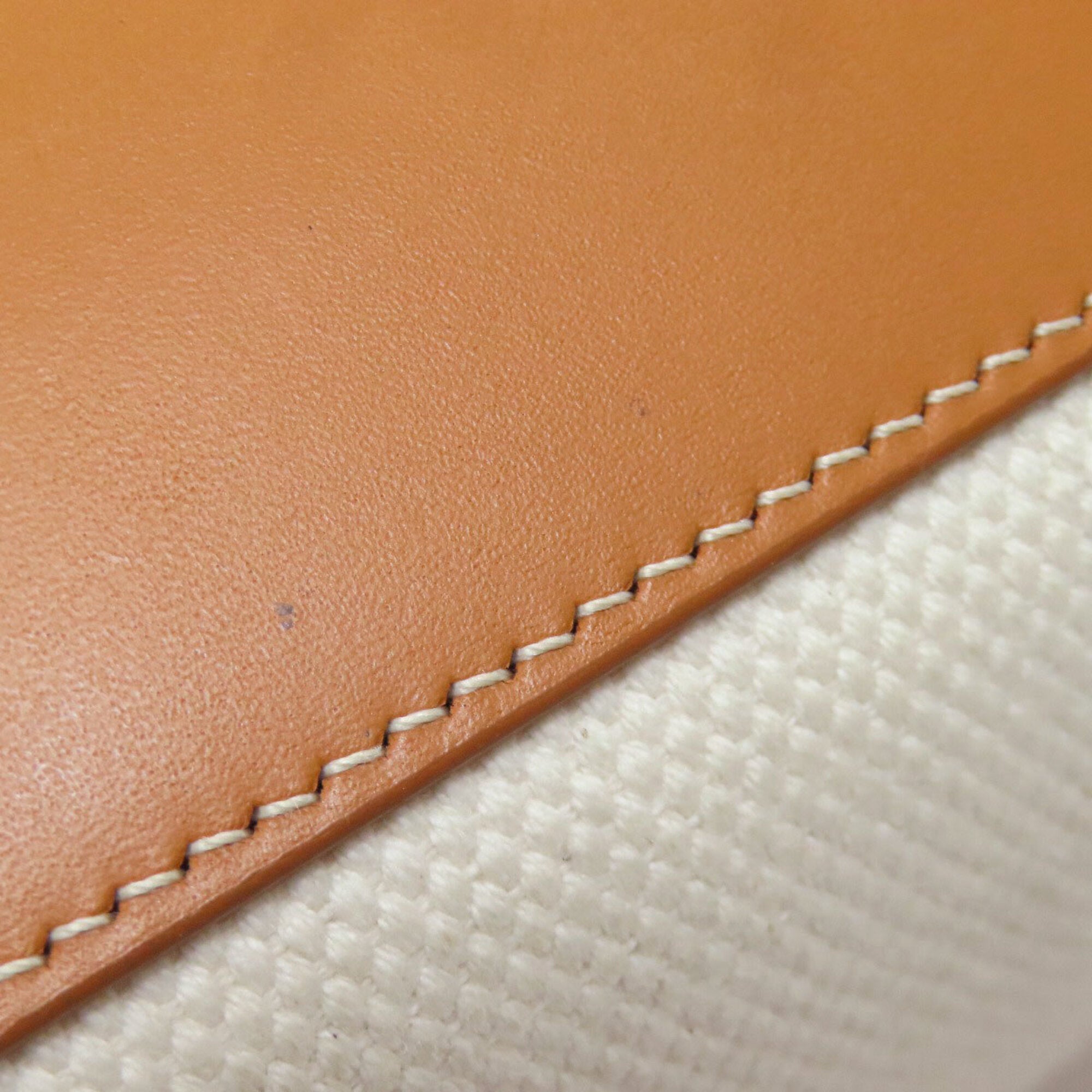 Celine Brown White Canvas Handbag (Pre-Owned)